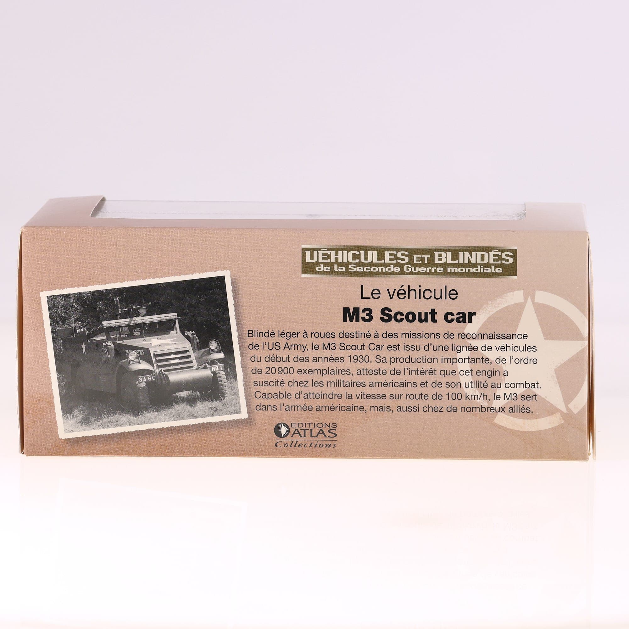 Atlas Editions M3 Scout Car M3 Scout Car U.S. Army 1/43 Vert militaire neuf avec — miniature 3