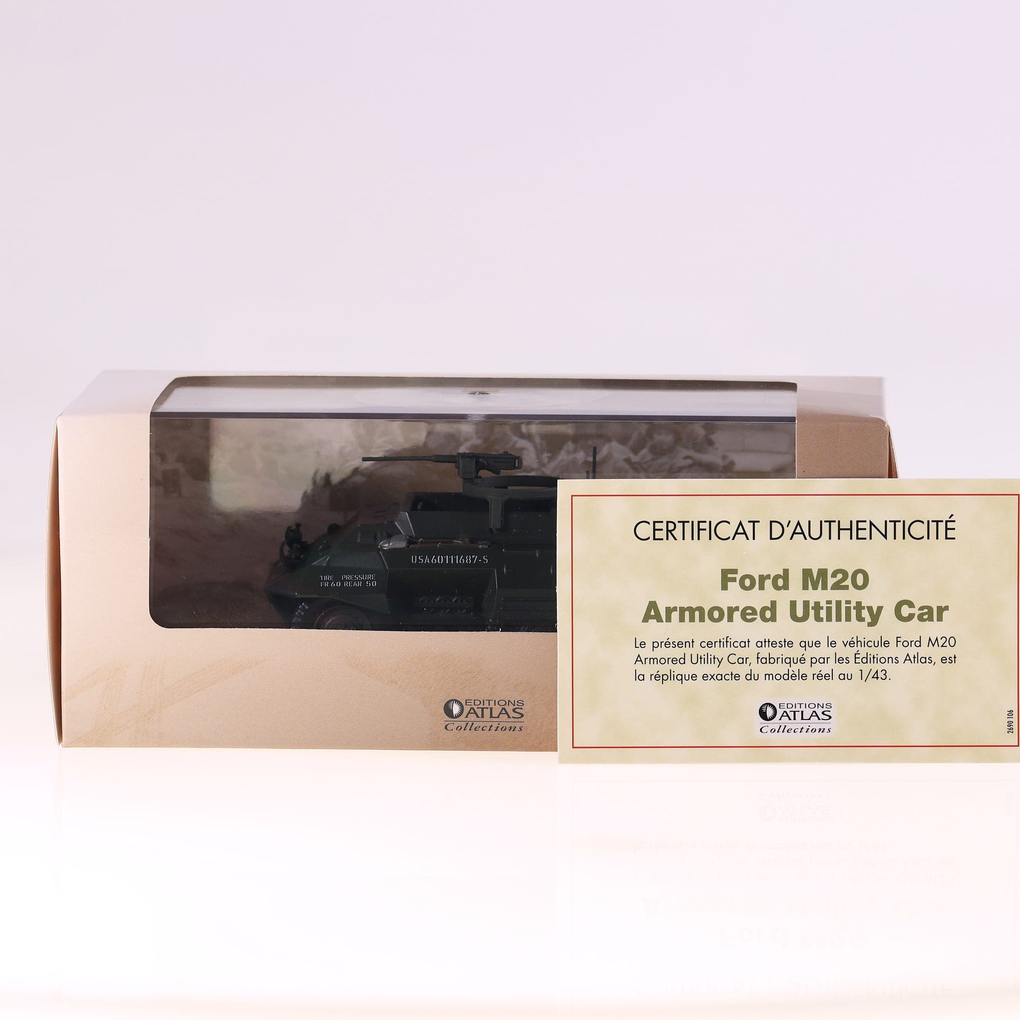 Atlas Ford M20 Armored Utility Car 1/43 Vert militaire neuf avec boîte