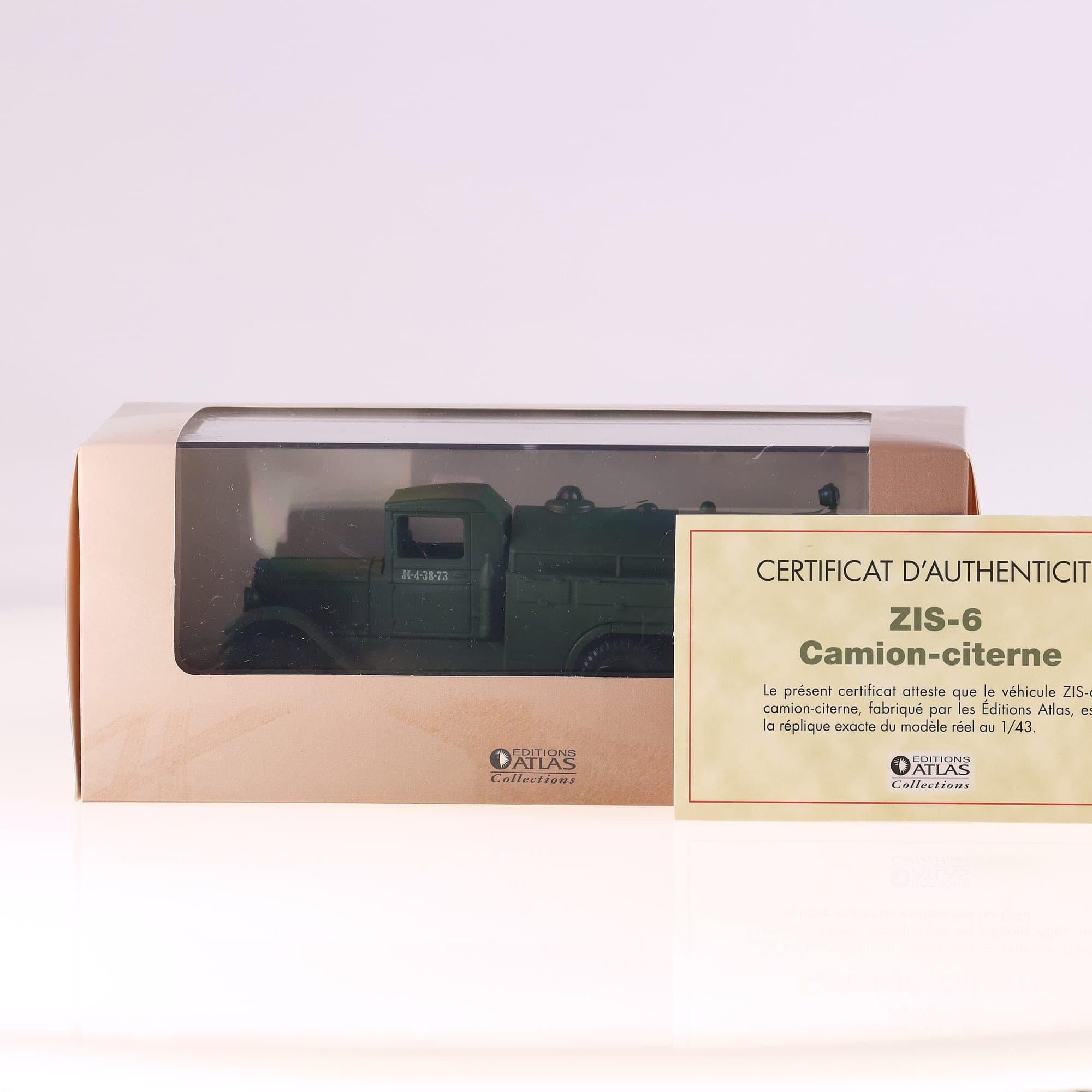Atlas ZIS-6 ZIS Camion-citerne 1/43 Vert militaire neuf avec boîte