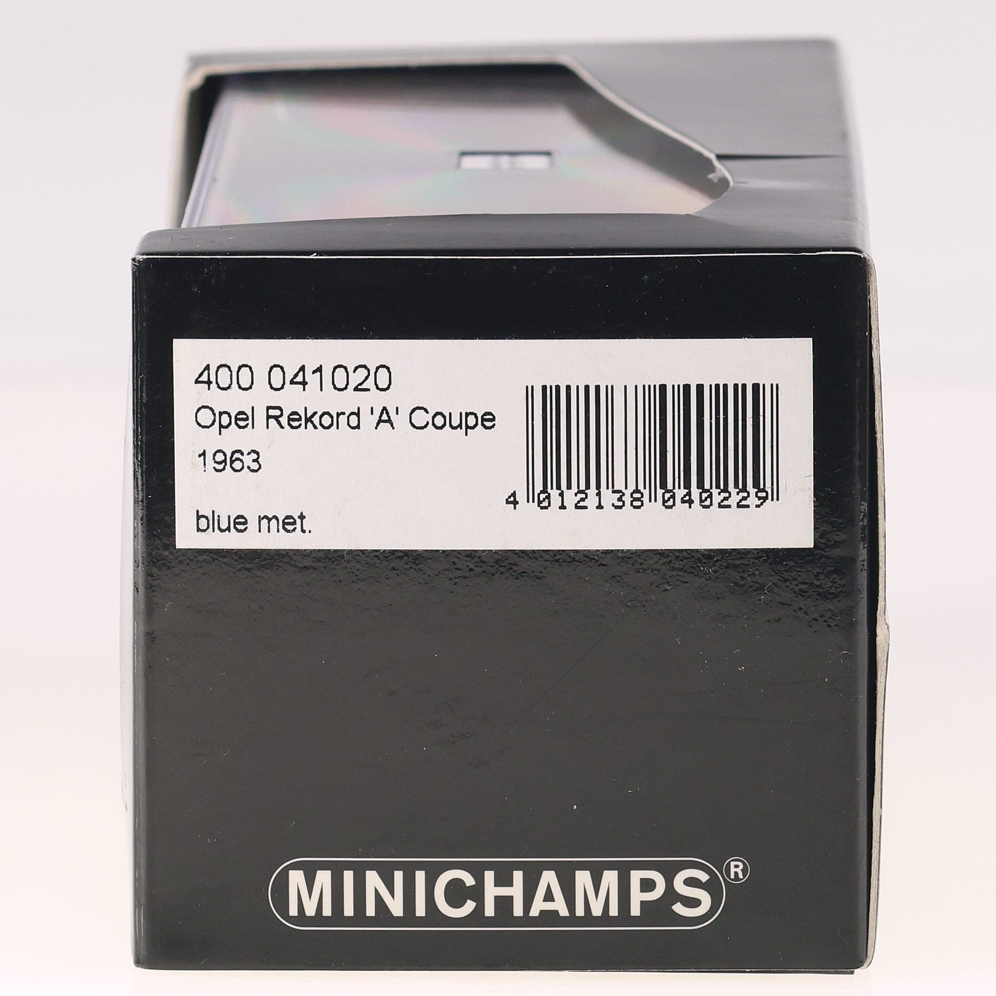 Minichamps 400 041020 Opel Rekord A Coupé 1963 1/43 Bleu avec boîte — miniature 5