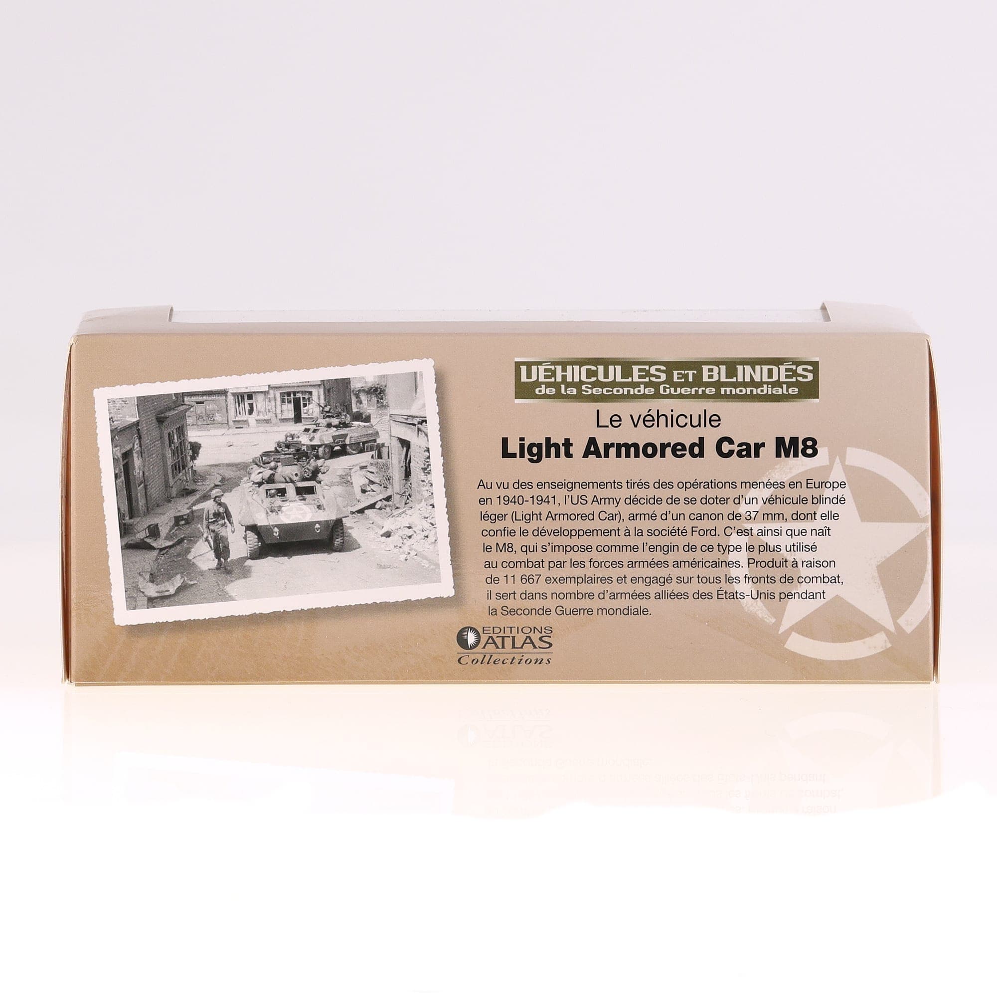 Atlas Ford Light Armored Car M8 1/43 Vert foncé neuf avec boîte — miniature 3