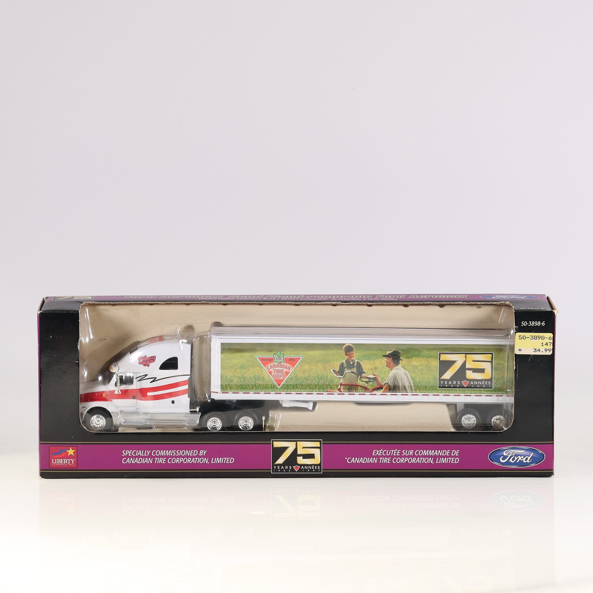 Ford 50-3898-6 Liberty Classics Canadian Tire Aero max Semi remorque 1/64 Blanc