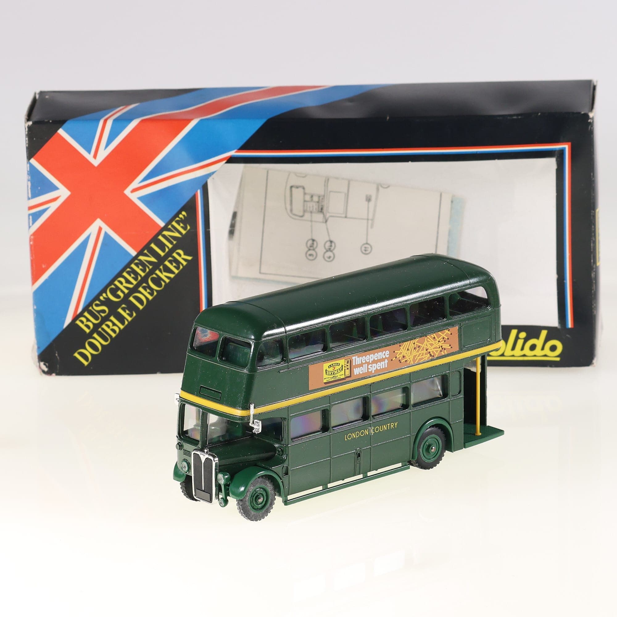 Solido 4404 AEC Bus Green Line Double Decker 1/50 Vert Grade C avec boîte — photo 1