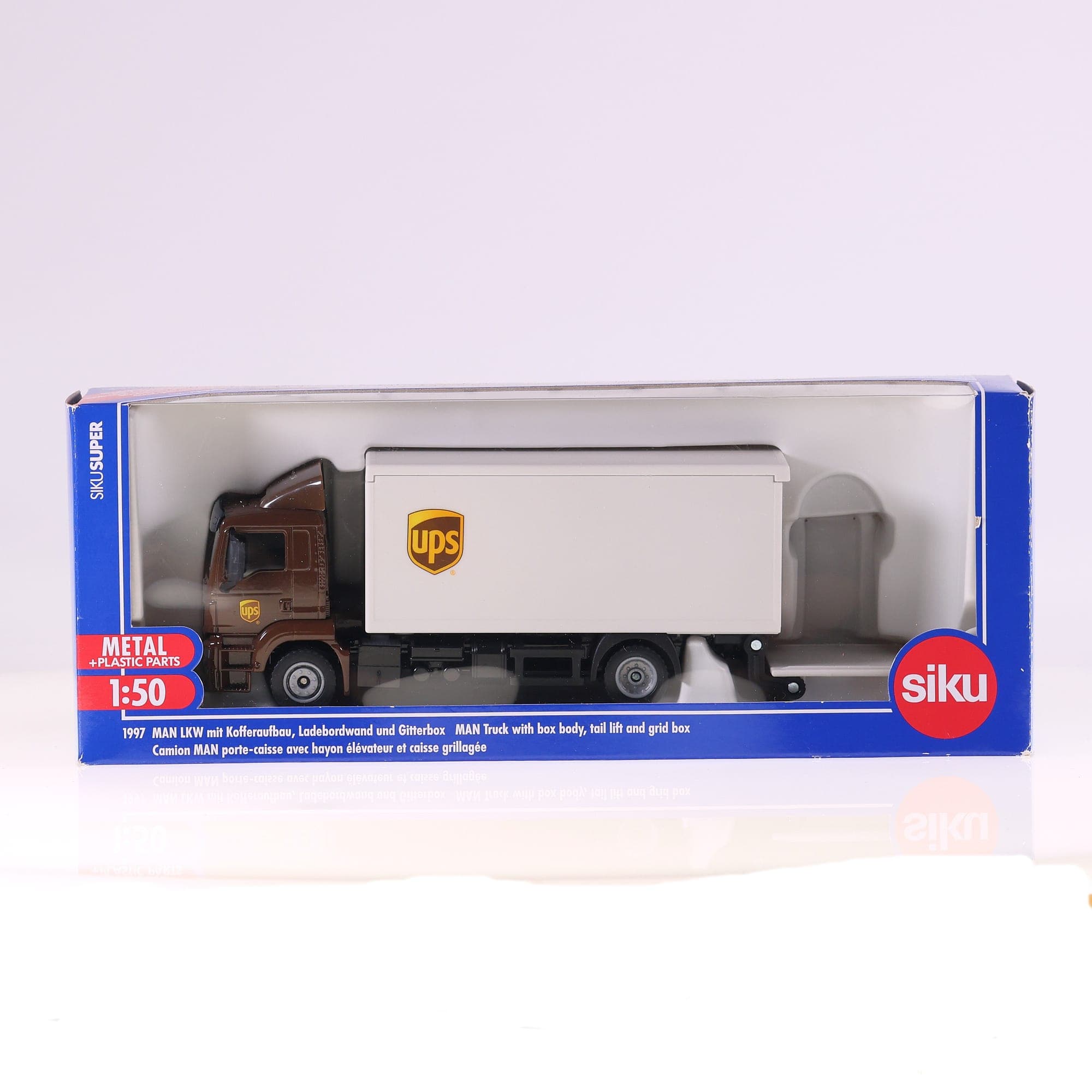 Siku 1997 MAN camion LKW UPS 1/50 état A avec boîte caisse manquante