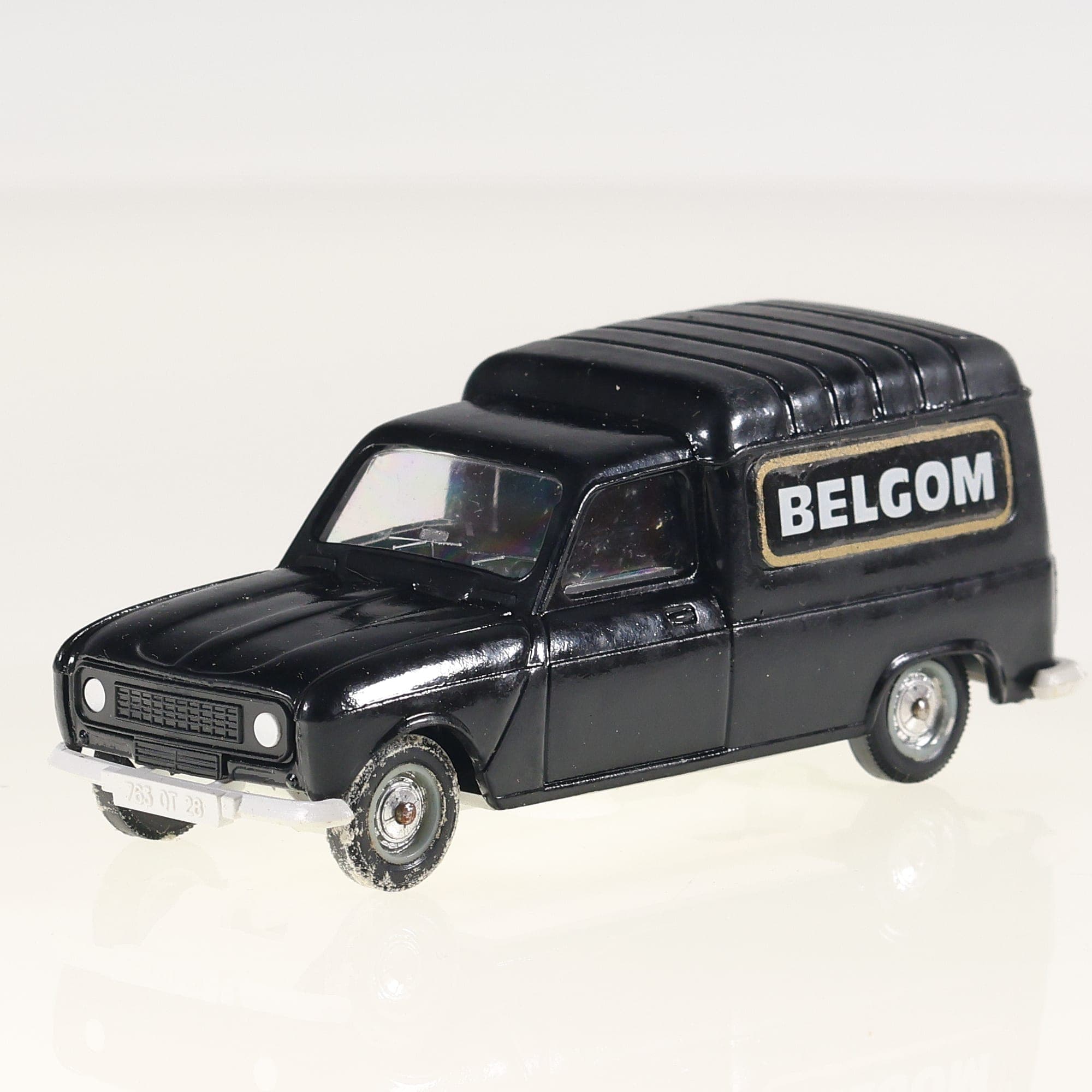 Solido 1325 Renault 4L Fourgonnette BELGOM 1/43 Noir Grade B avec boîte — miniature 13