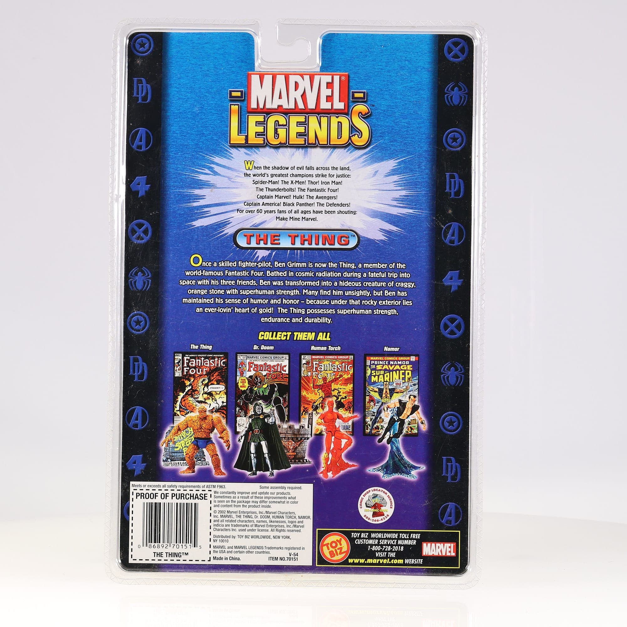 Toy Biz Marvel Legends Series 2 II The Thing Trench Coat — miniature 3