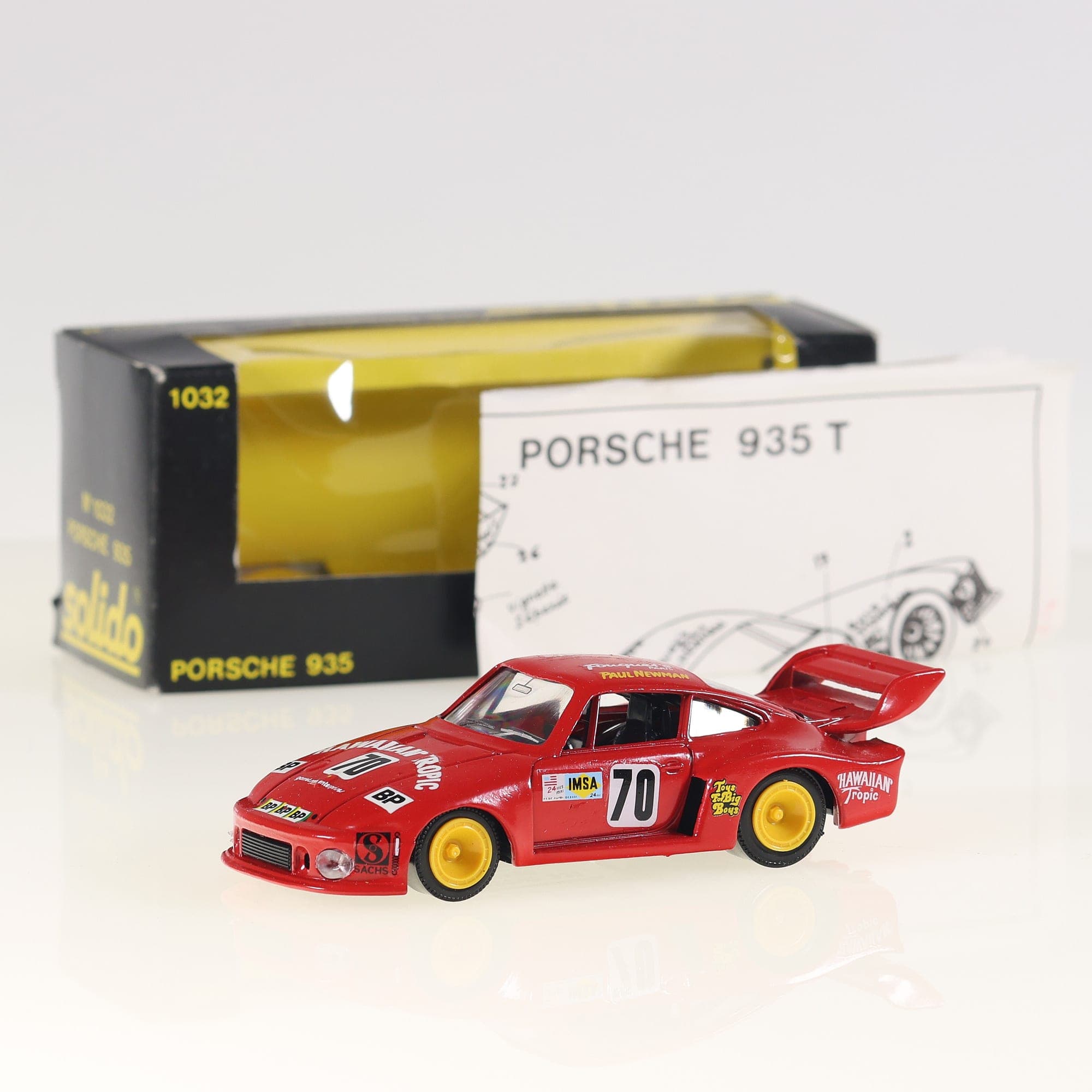 Solido 1032 Porsche 935 Turbo Hawaiian Tropic #70 1/43 Rouge avec boîte — photo 1
