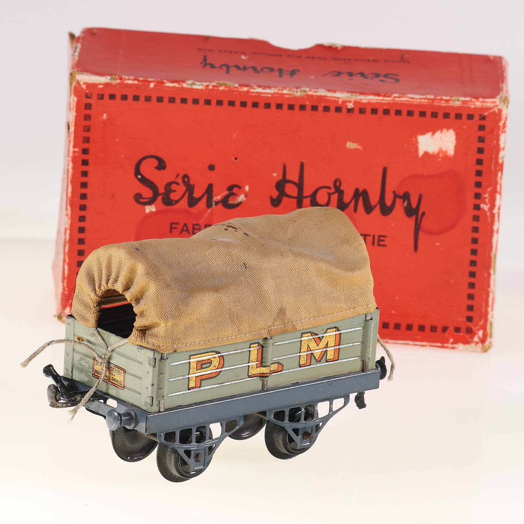 Hornby France Wagon bâché P.L.M. en O bon état d'usage en boite