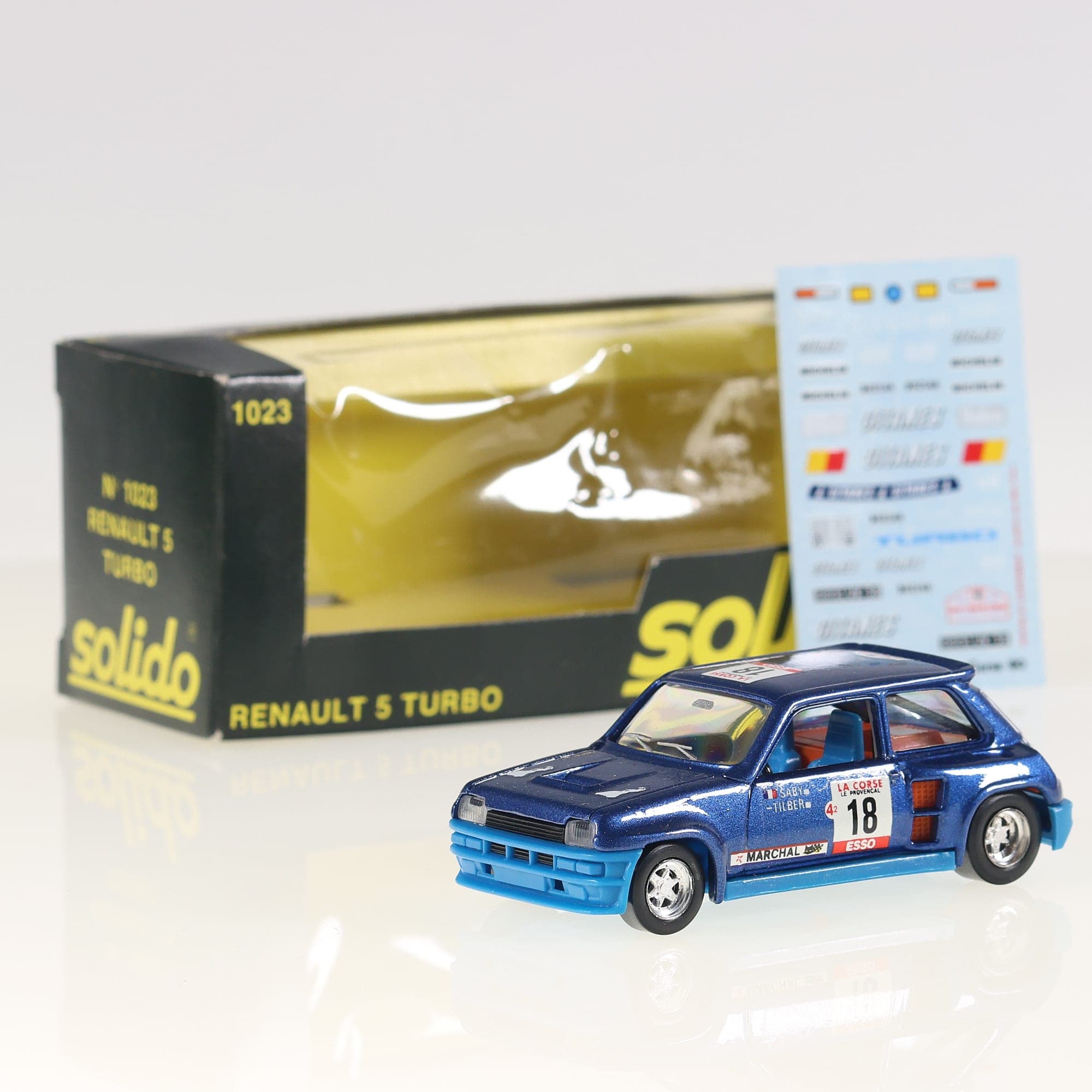 Solido 1023 Renault 5 Turbo #18 1/43 Bleu métallisé avec boîte — photo 1