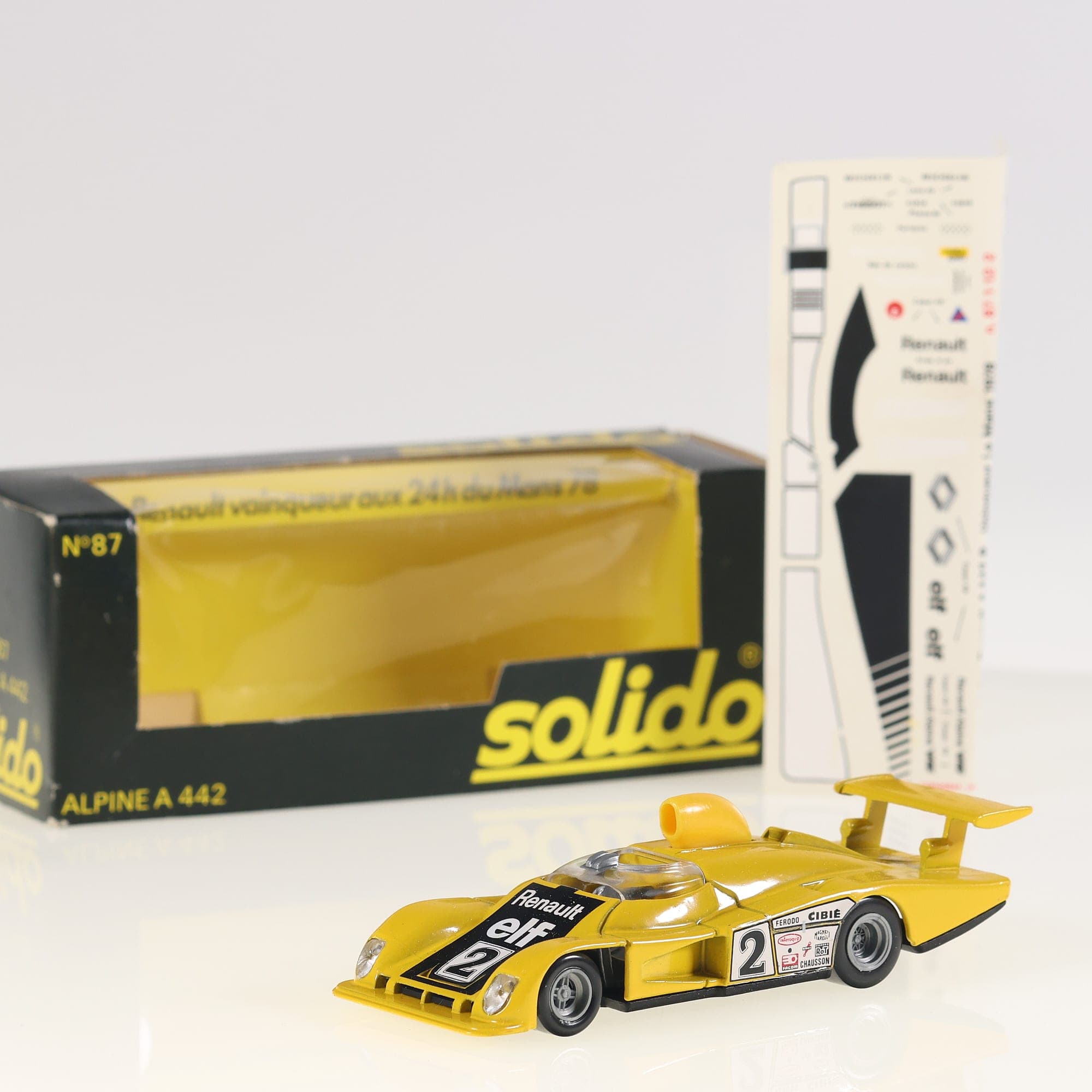 Solido 87 Alpine Renault A442 Le Mans 78 #2 1/43 Jaune avec boîte — photo 1
