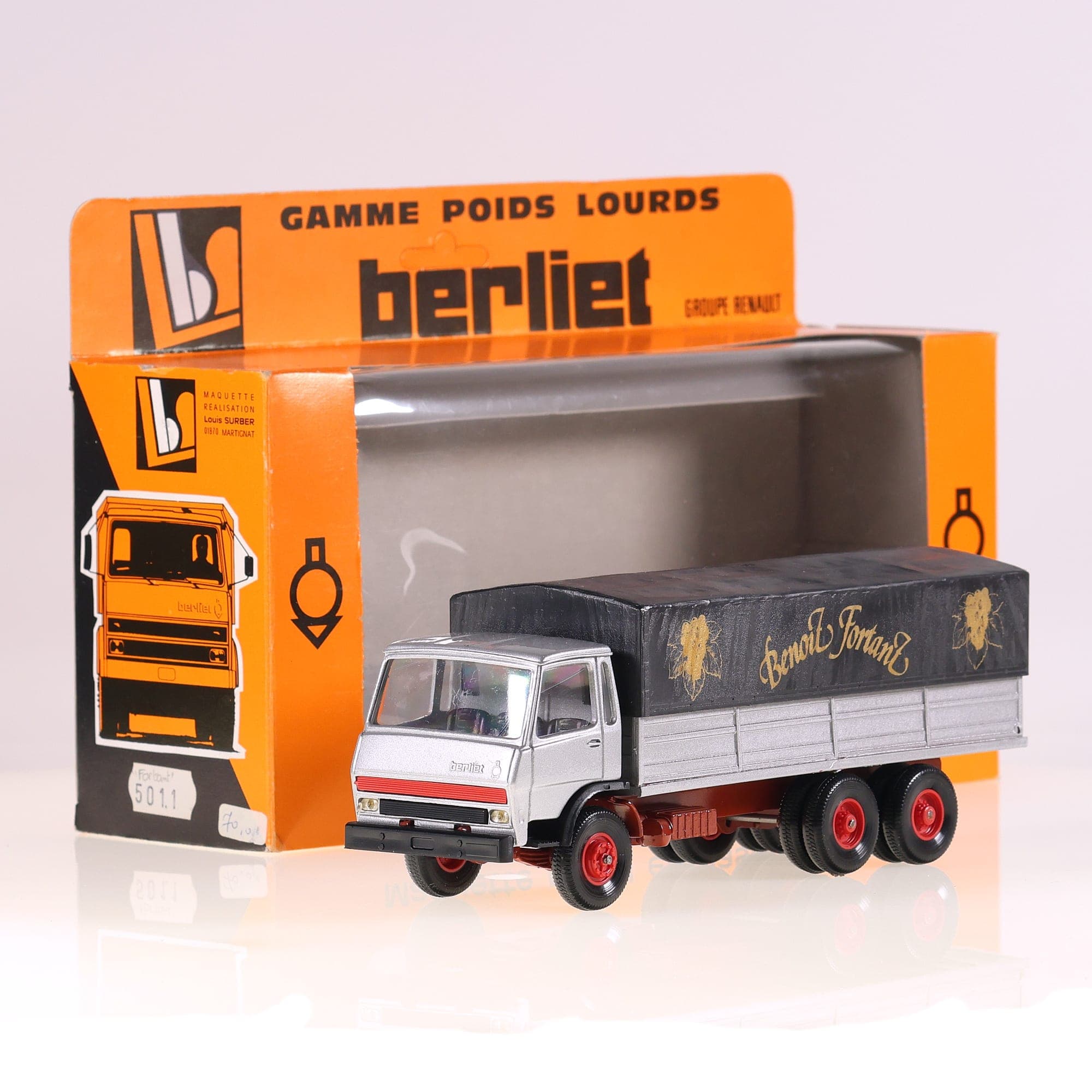 LBS Berliet Camion Bâché Benoit Fortant 1/43 neuf avec boîte