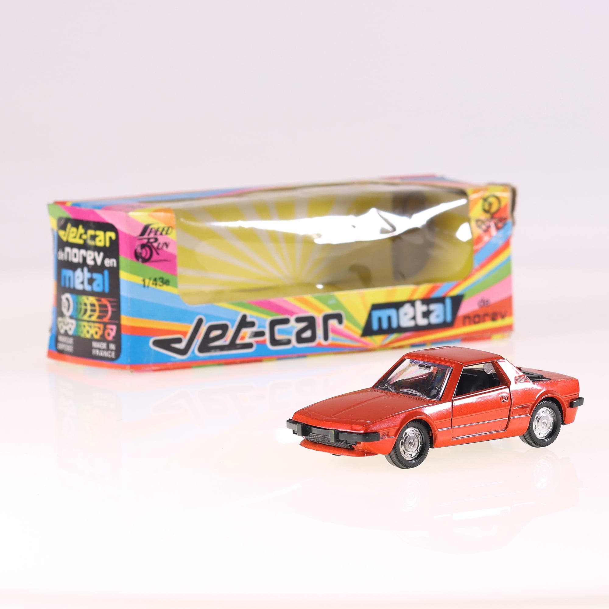 Norev n° 836 Fiat Fiat X 1/9 1/43 Rouge état A en métal avec boîte état D
