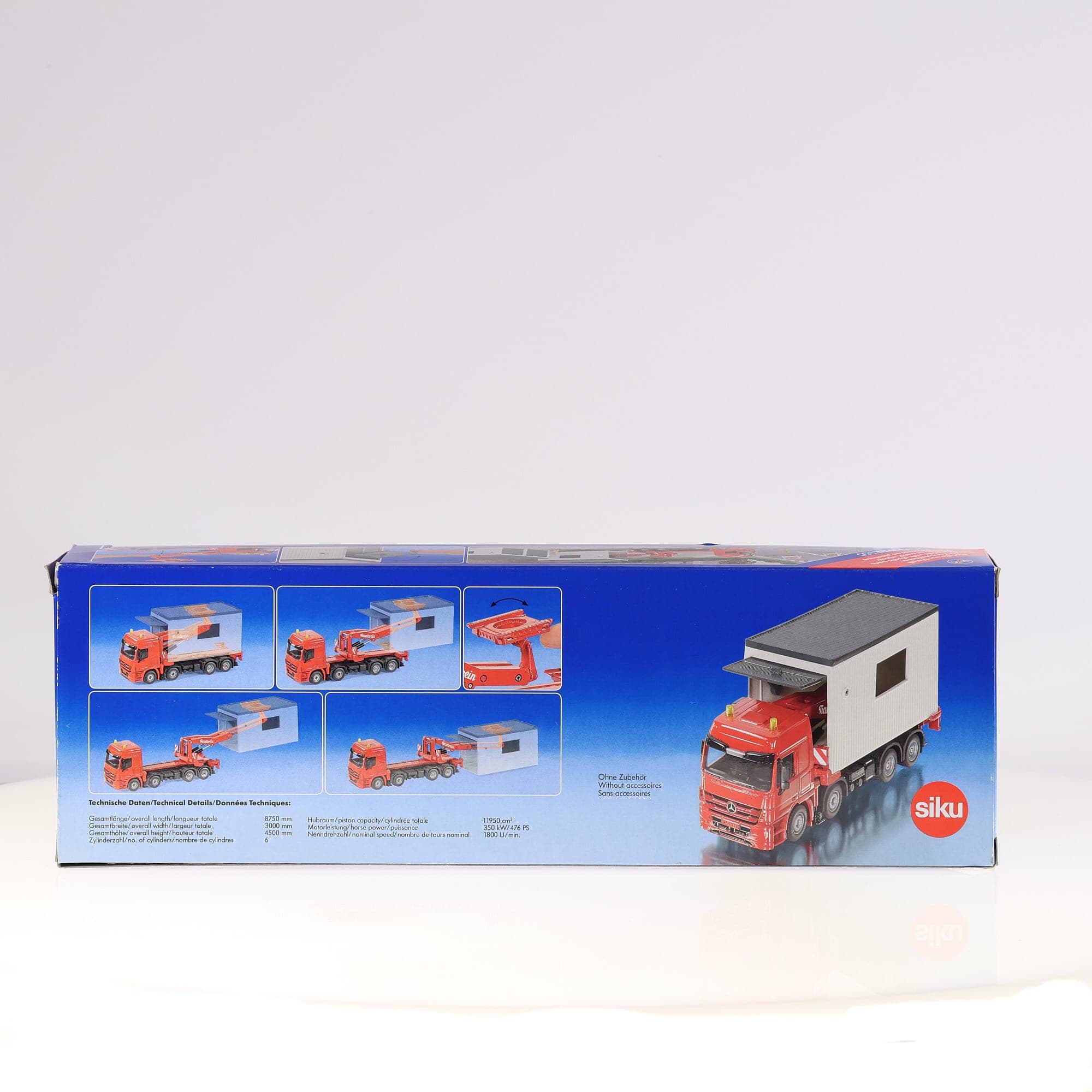 Siku 3544 Mercedes-Benz Camion transport garages  1/50 Rouge avec boîte — miniature 3