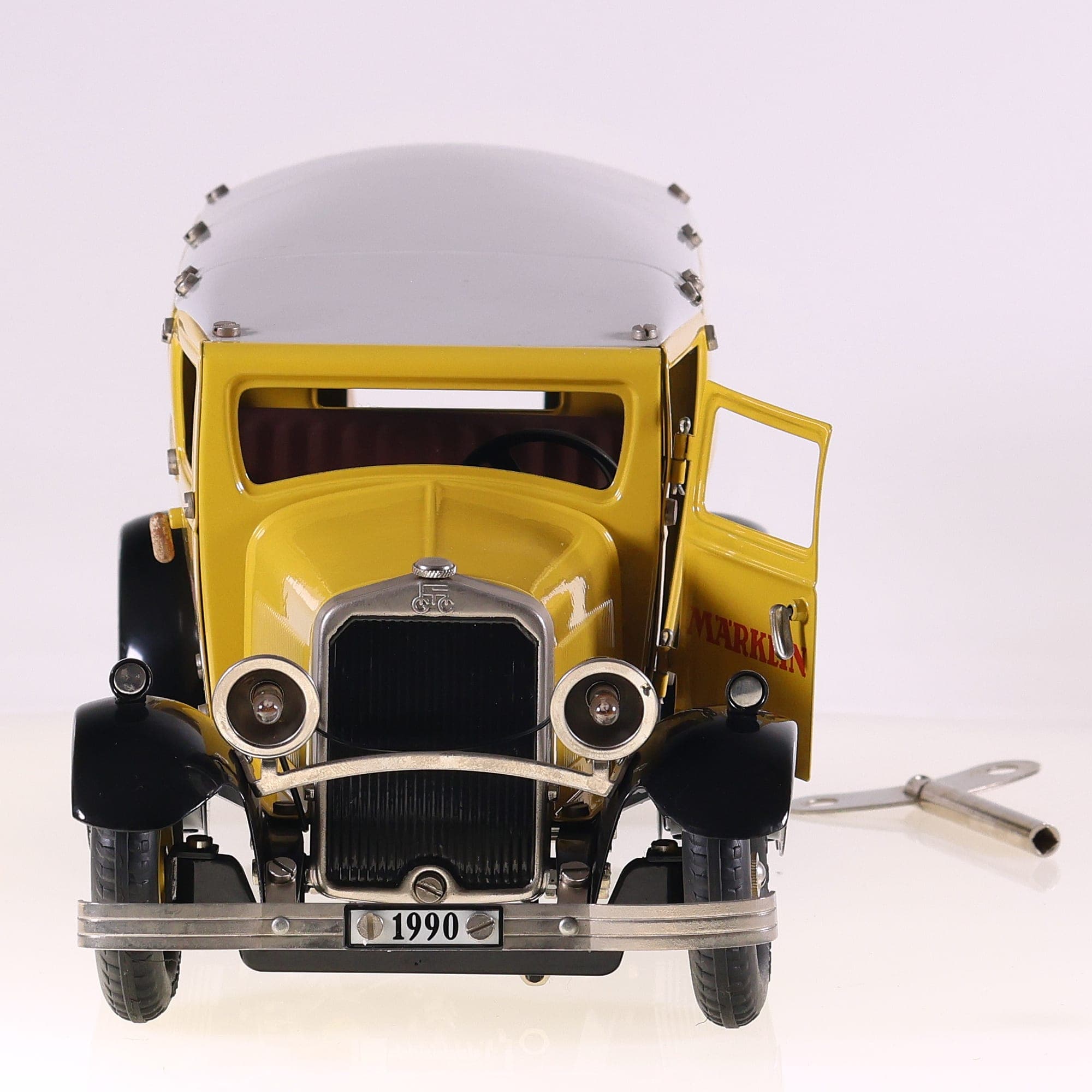 Marklin 70-01 Mercedes-Benz L 1990 Reichspost 1930 jaune et gris avec boîte — miniature 12