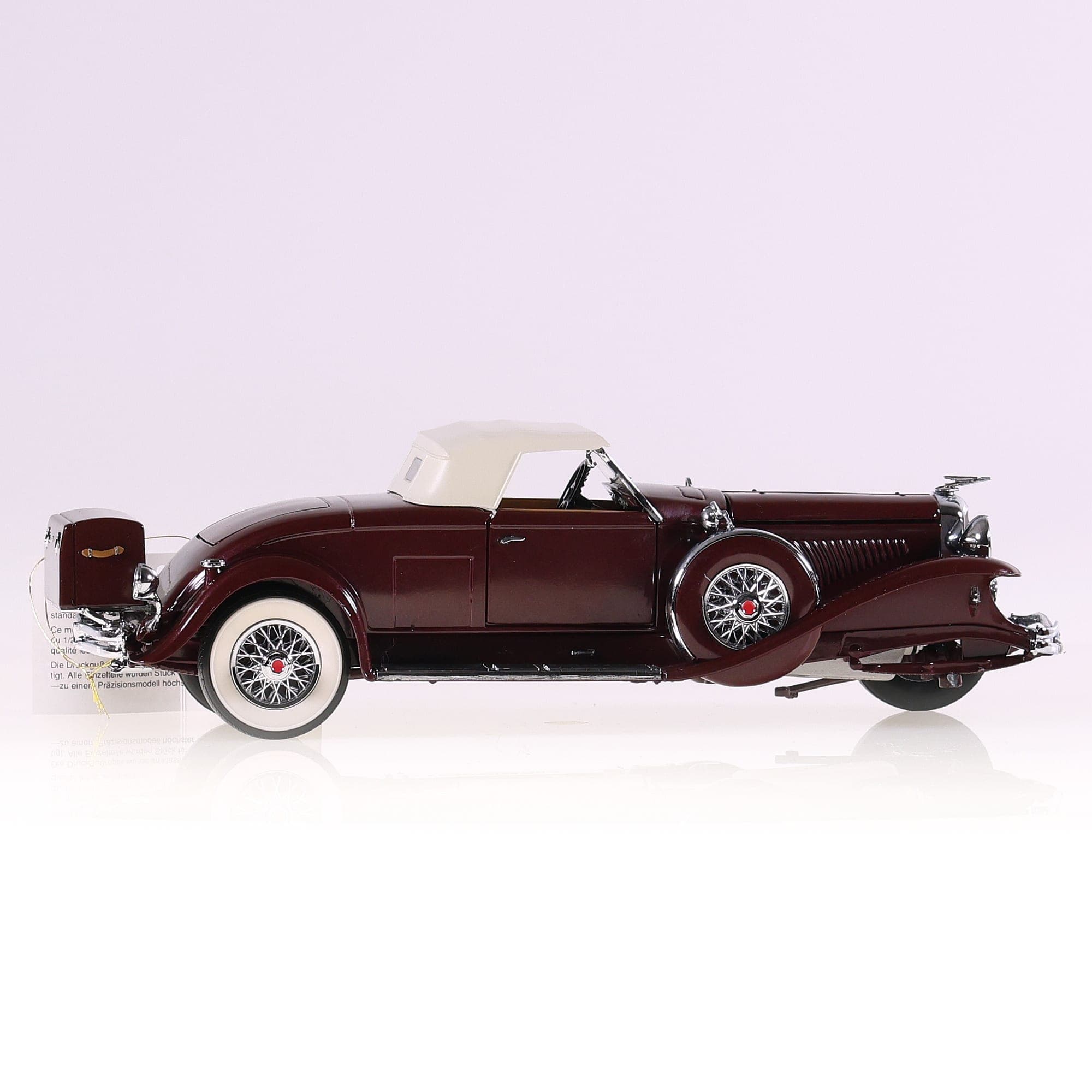 Franklin Mint Duesenberg 1935 J SSJ  1/24 Bordeaux avec boîte — miniature 10