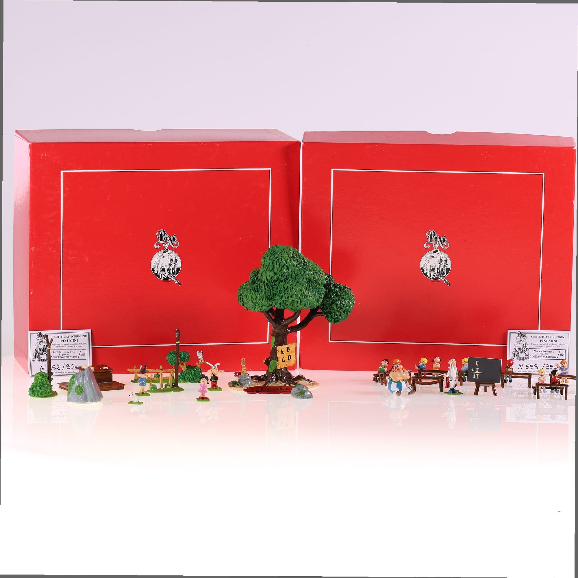 Pixi 2324 et 2325 mini Astérix L'école du village - boîte n°1 et boîte n°2 