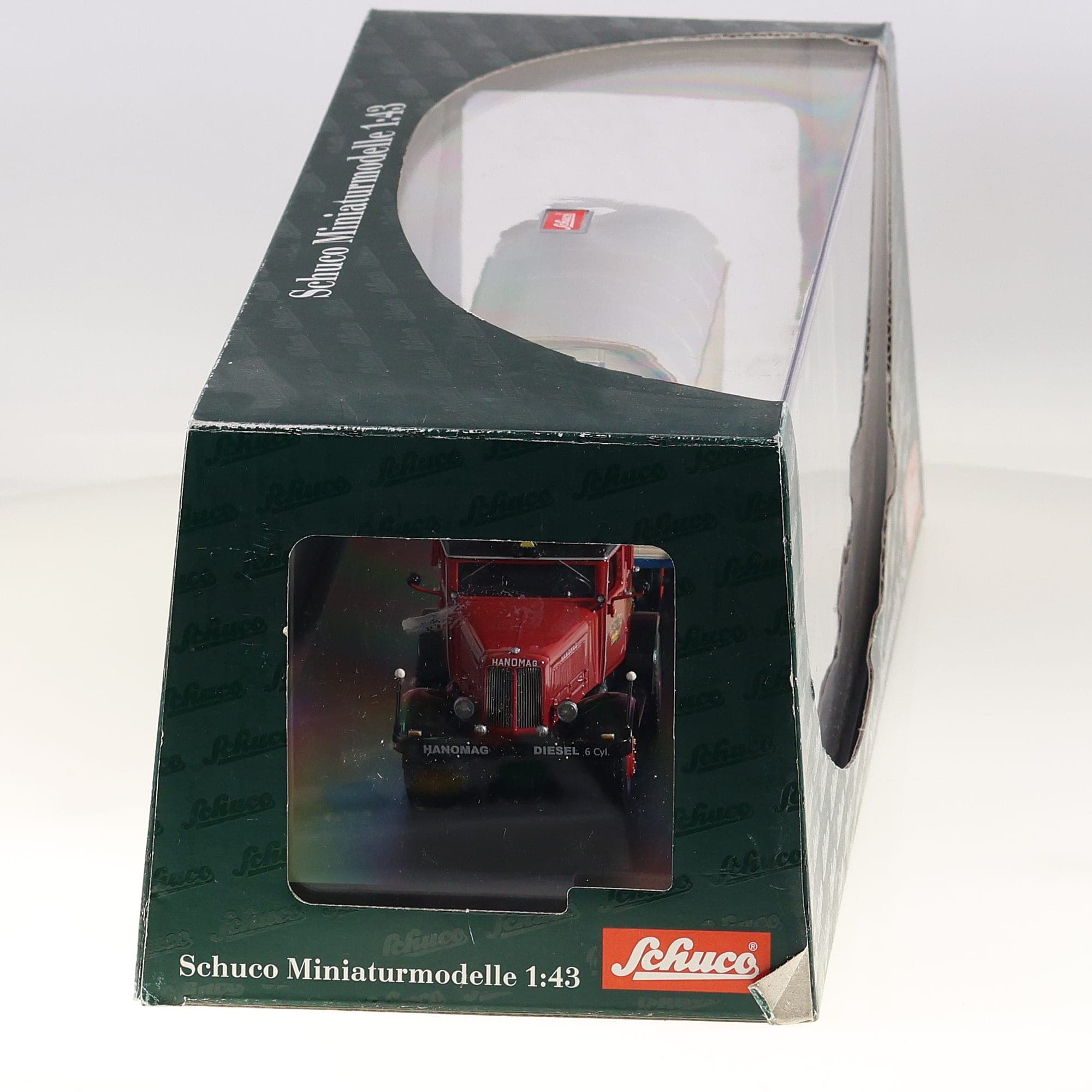 Schuco 2982 Hanomag ST 100 mit Anhänger Circus Krone Rouge avec boîte — miniature 4