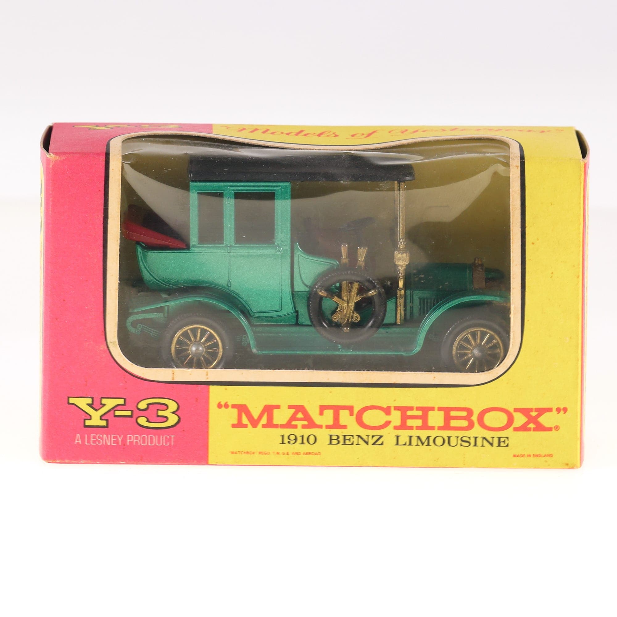 Matchbox Y-3 Mercedes-Benz 1910 Benz limousine 1/43 Vert avec boîte — photo 1