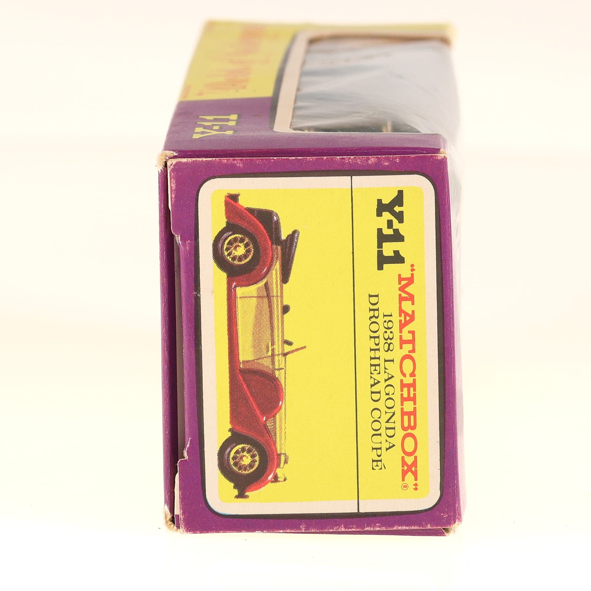 Matchbox Y-11 Lagonda 1938 Lagonda Drophead Coupé 1/43 jaune et bordeaux avec bo — miniature 6