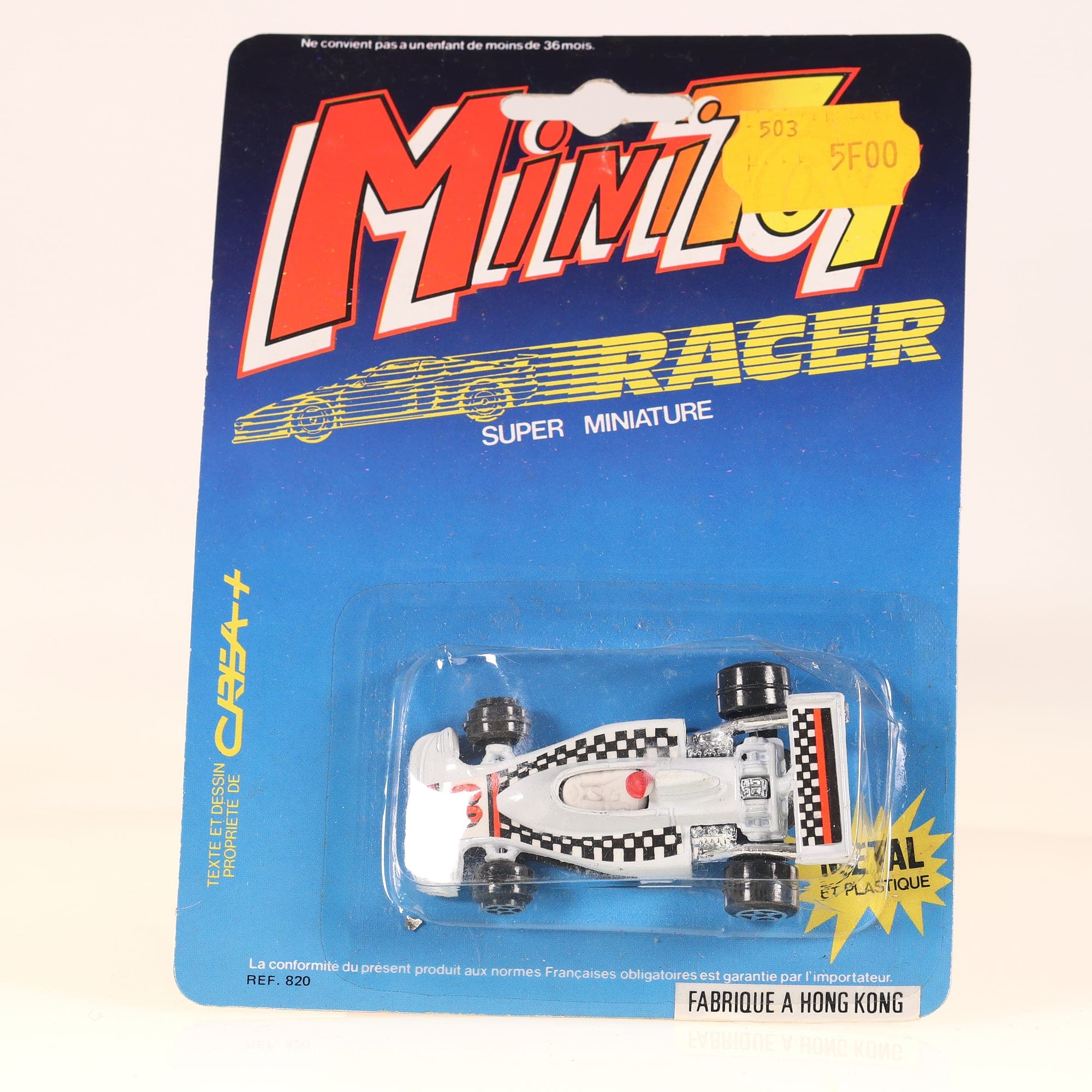 MiniToy Hong Kong n°820 Formule 1 Racer 1/55 Blanc neuf avec boîte