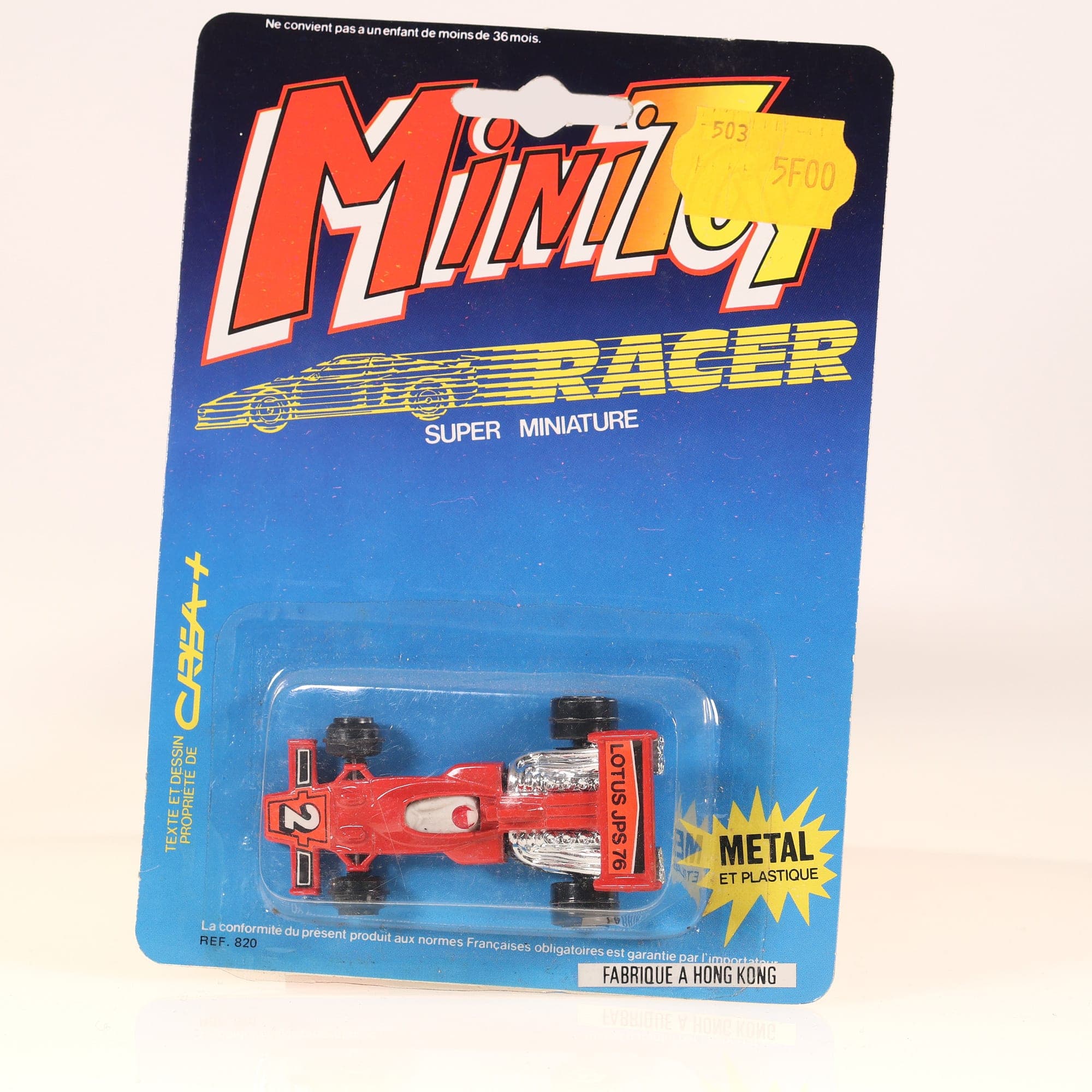 MiniToy Hong Kong n°820 Lotus JPS 76 Formule 1 1/55 Rose neuf avec blister