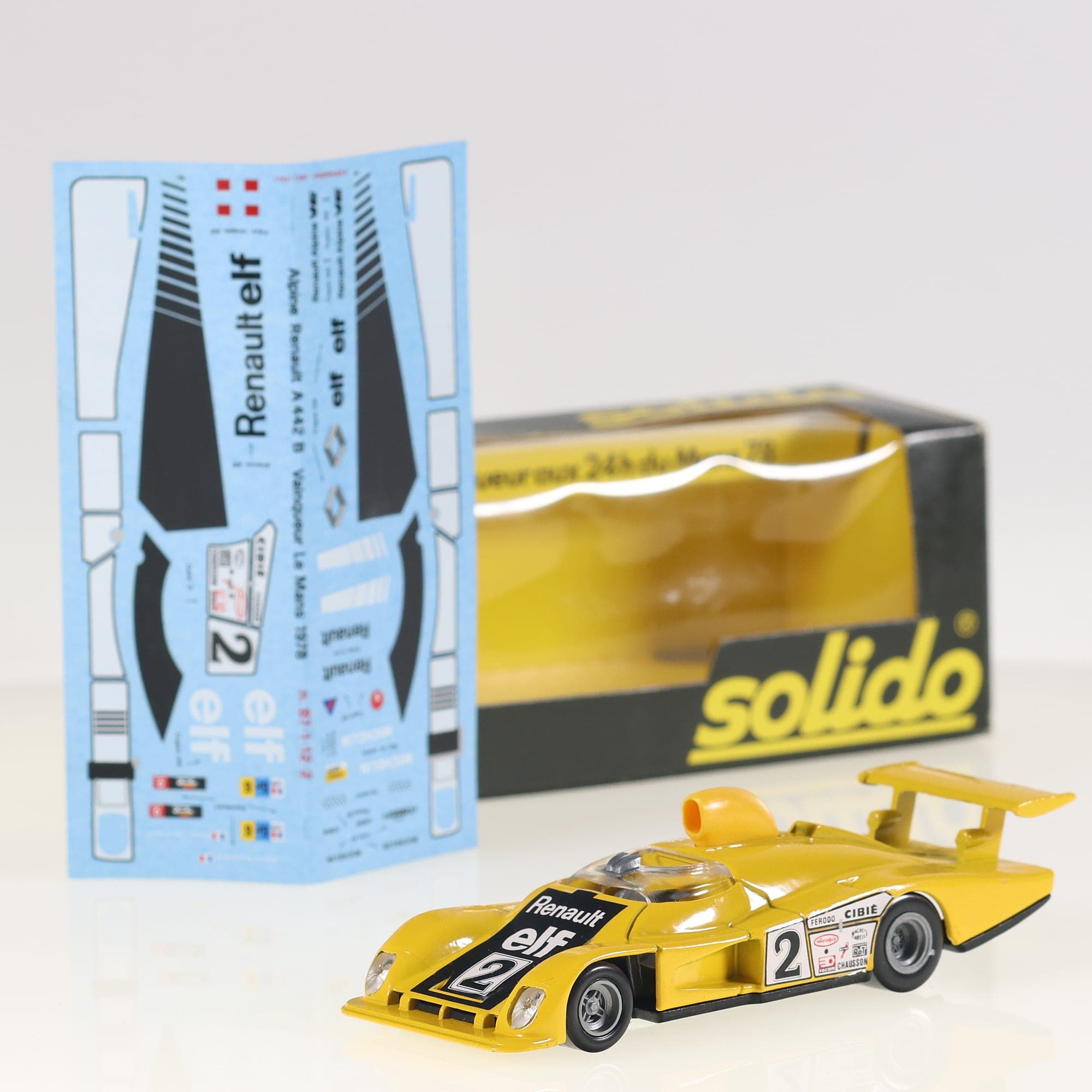 Solido 87 Renault Alpine A442 Turbo V6 2L Le Mans 1978 #2 1/43 Jaune avec boîte — photo 1
