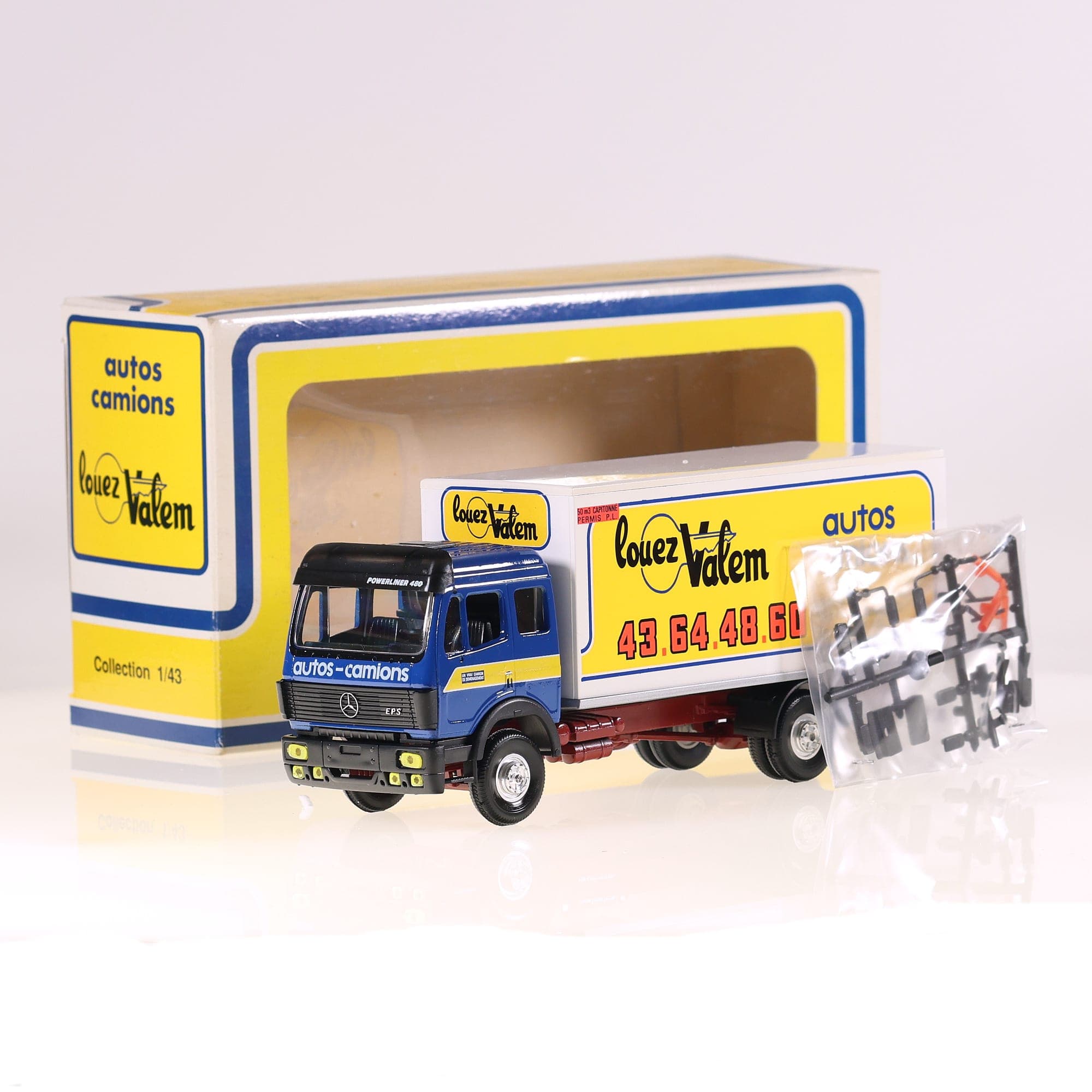 LBS Louez Valem Mercedes-Benz Camion bâché publicitaire 1/43 état A en boite