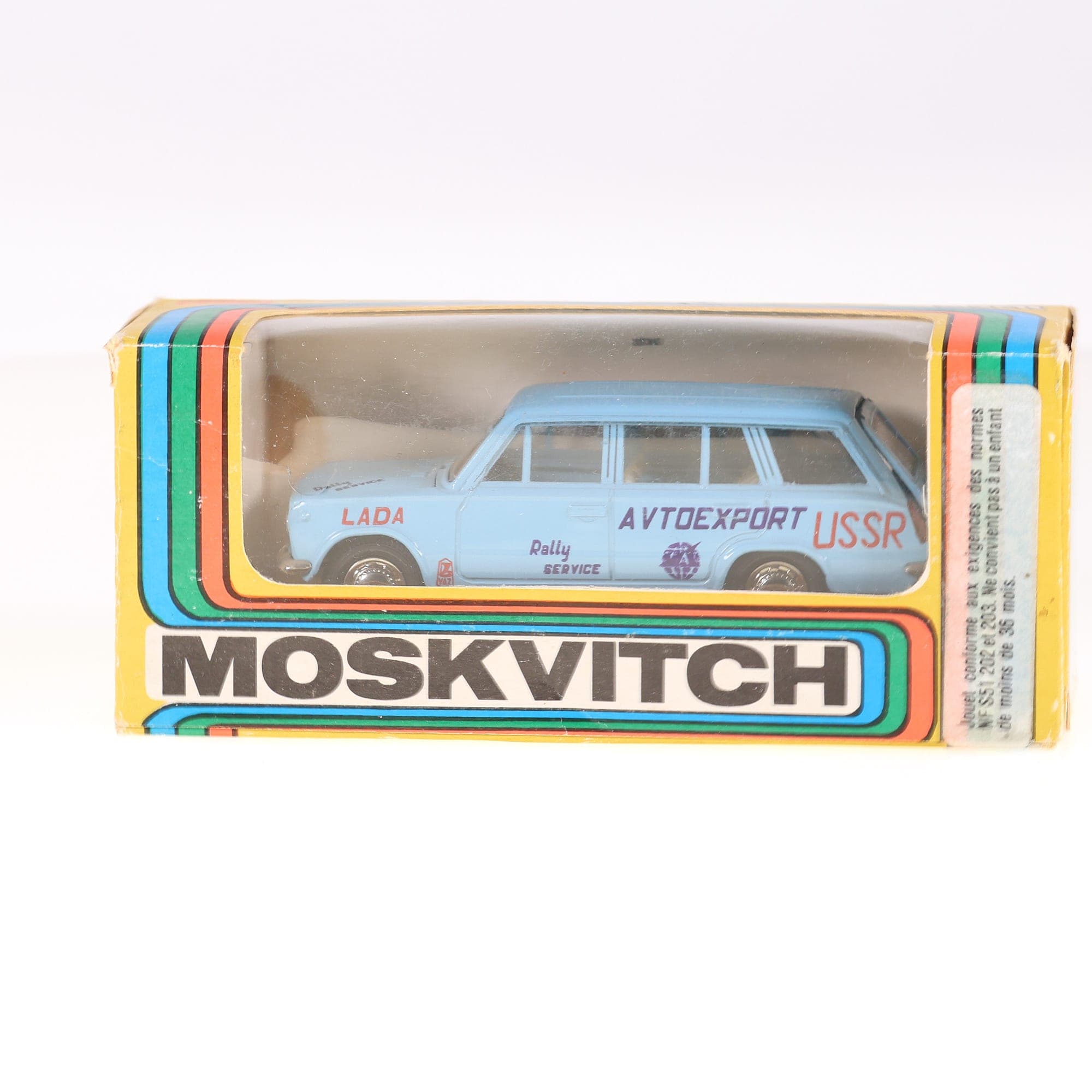 Saratov Moskvitch 2102 AVTOexport 1/43 Bleu ciel avec boîte de 1986 — miniature 5