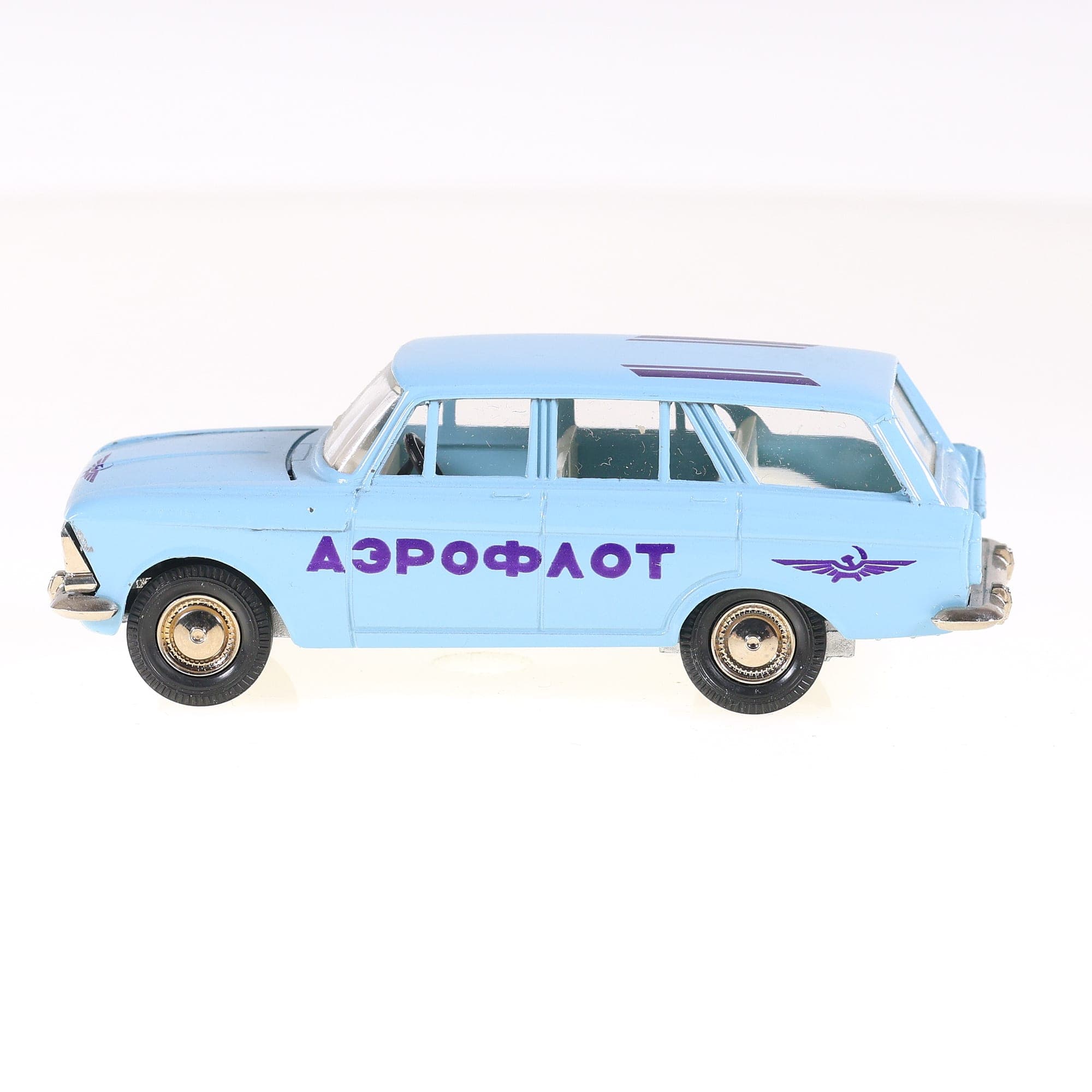 Saratov Moskvitch 2102 AVTOexport 1/43 Bleu ciel avec boîte de 1986 — miniature 10