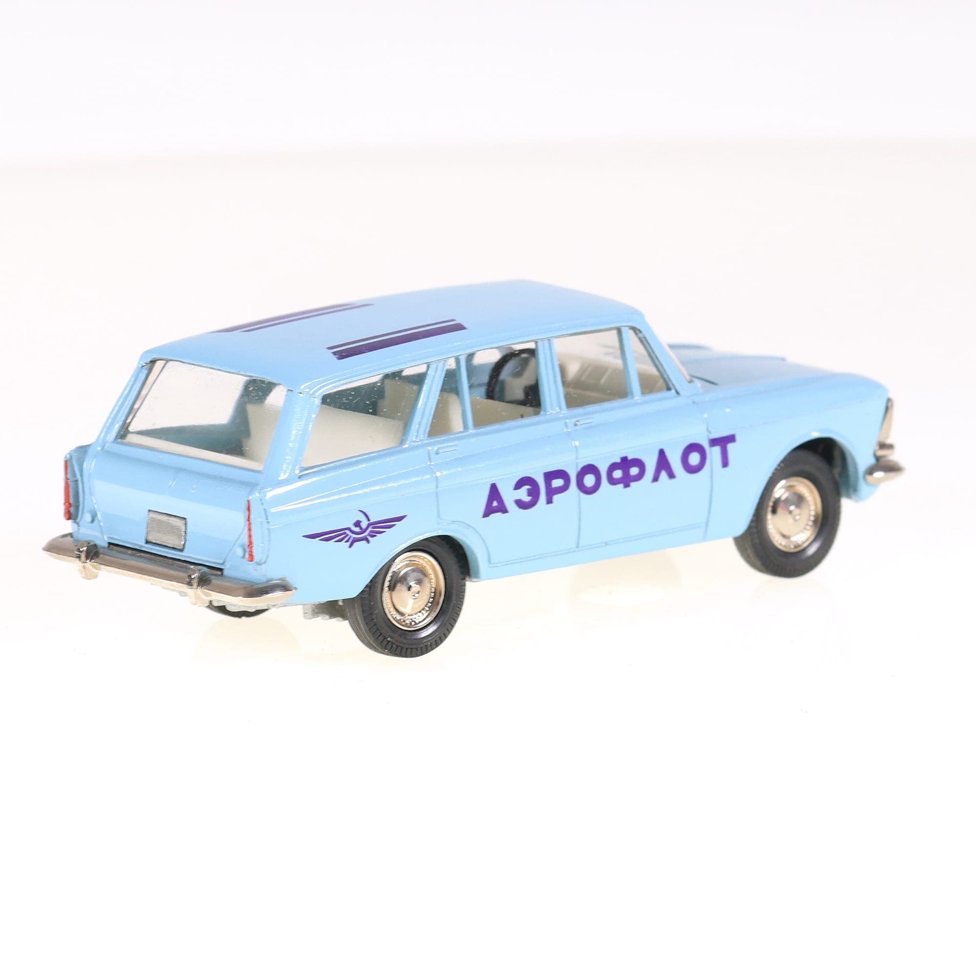 Saratov Moskvitch 2102 AVTOexport 1/43 Bleu ciel avec boîte de 1986 — miniature 14