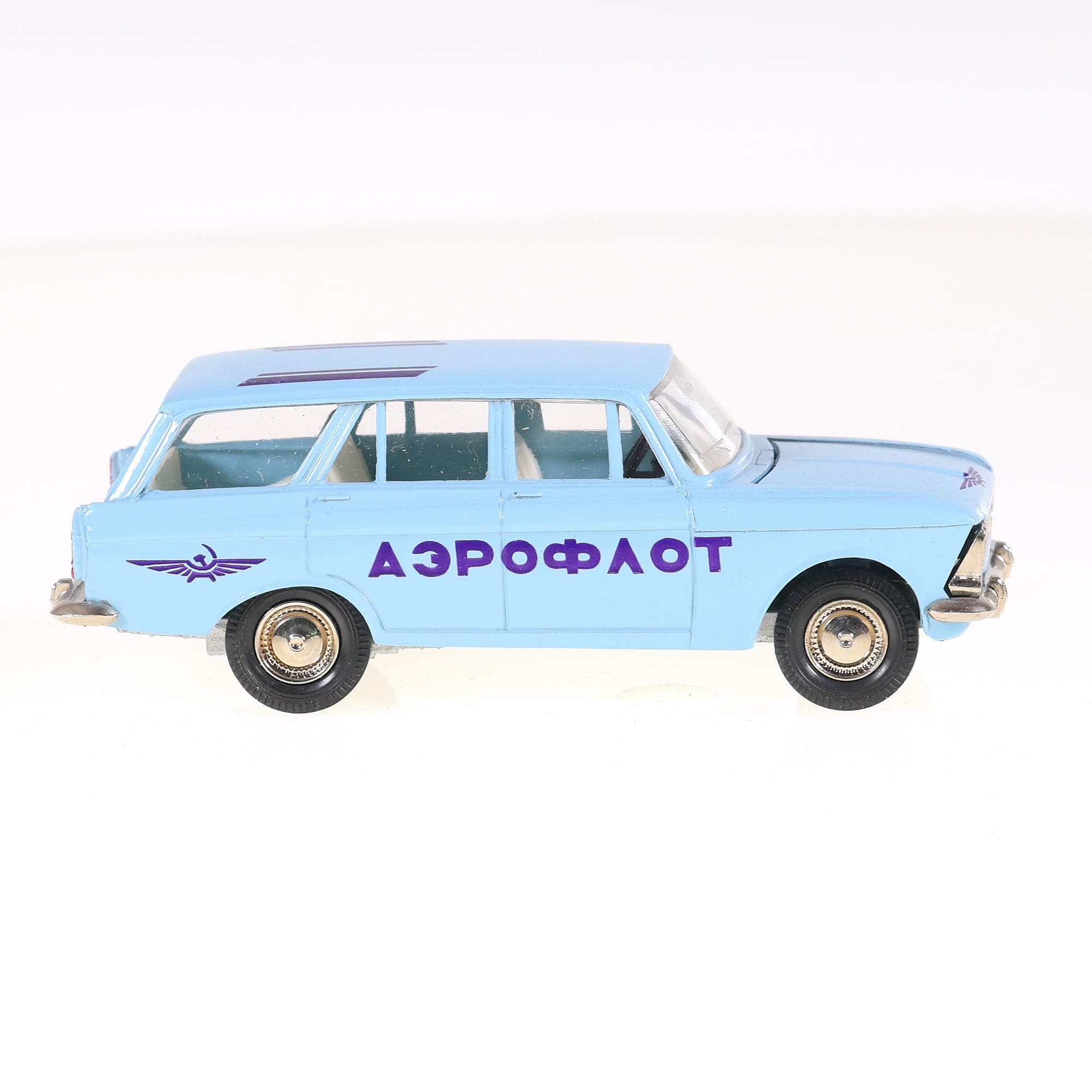 Saratov Moskvitch 2102 AVTOexport 1/43 Bleu ciel avec boîte de 1986 — miniature 15
