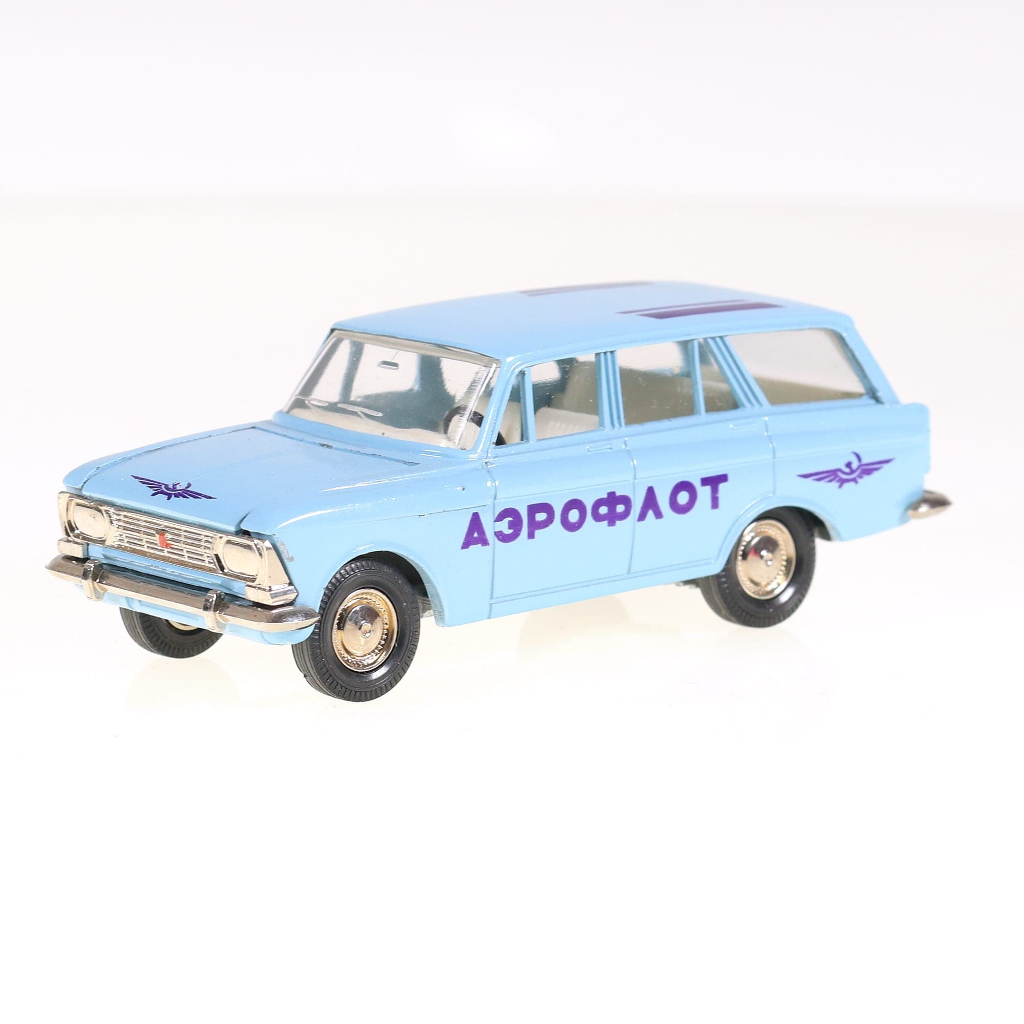 Saratov Moskvitch 2102 AVTOexport 1/43 Bleu ciel avec boîte de 1986 — miniature 18