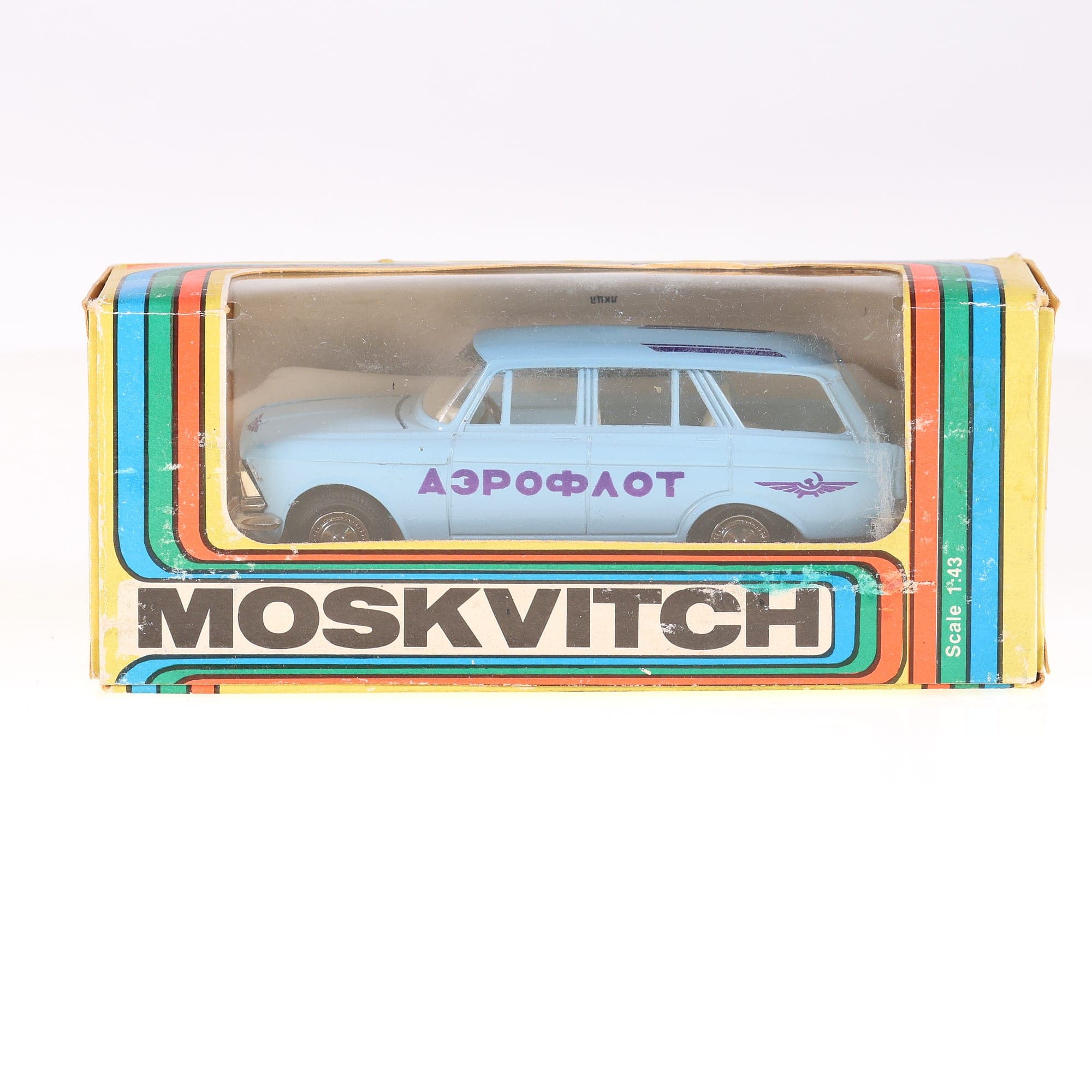 Saratov Moskvitch 2102 AVTOexport 1/43 Bleu ciel avec boîte de 1986 — miniature 20