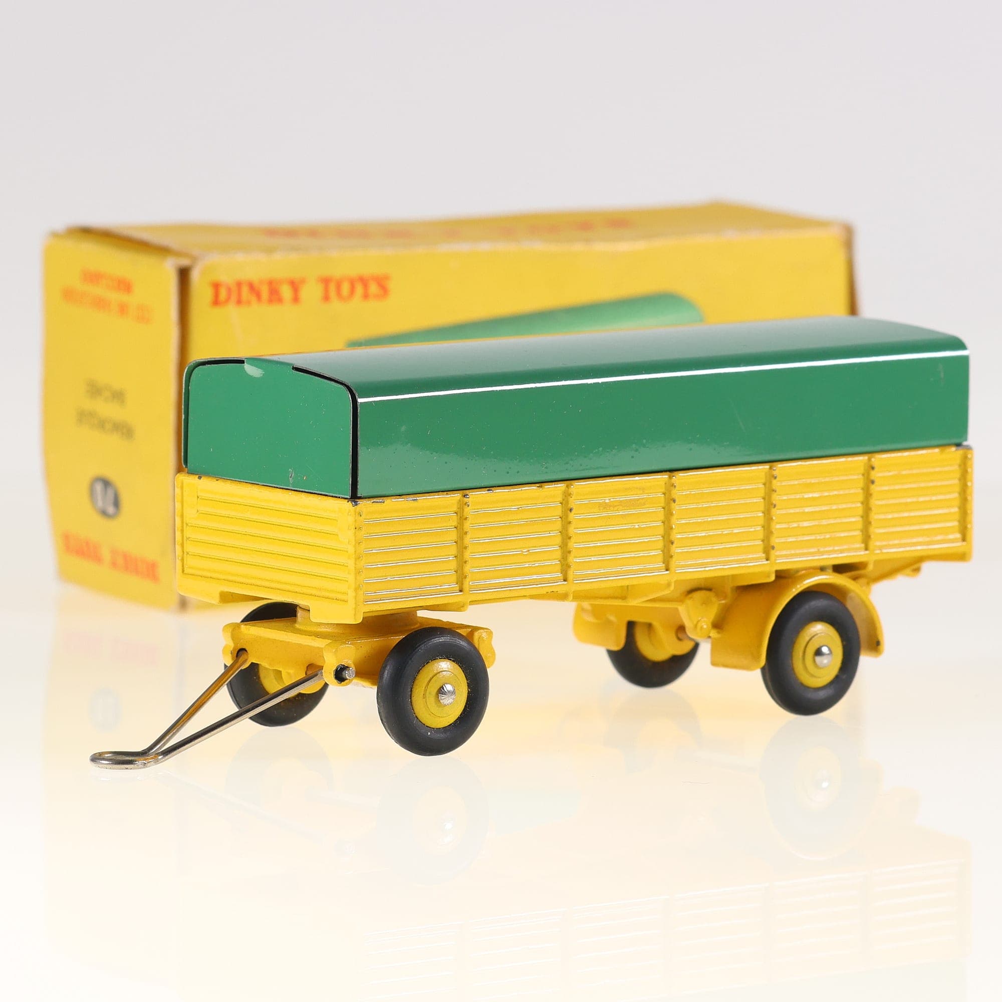 Dinky Toys 70 remorque bâchée 1/43 Jaune et vert avec boîte