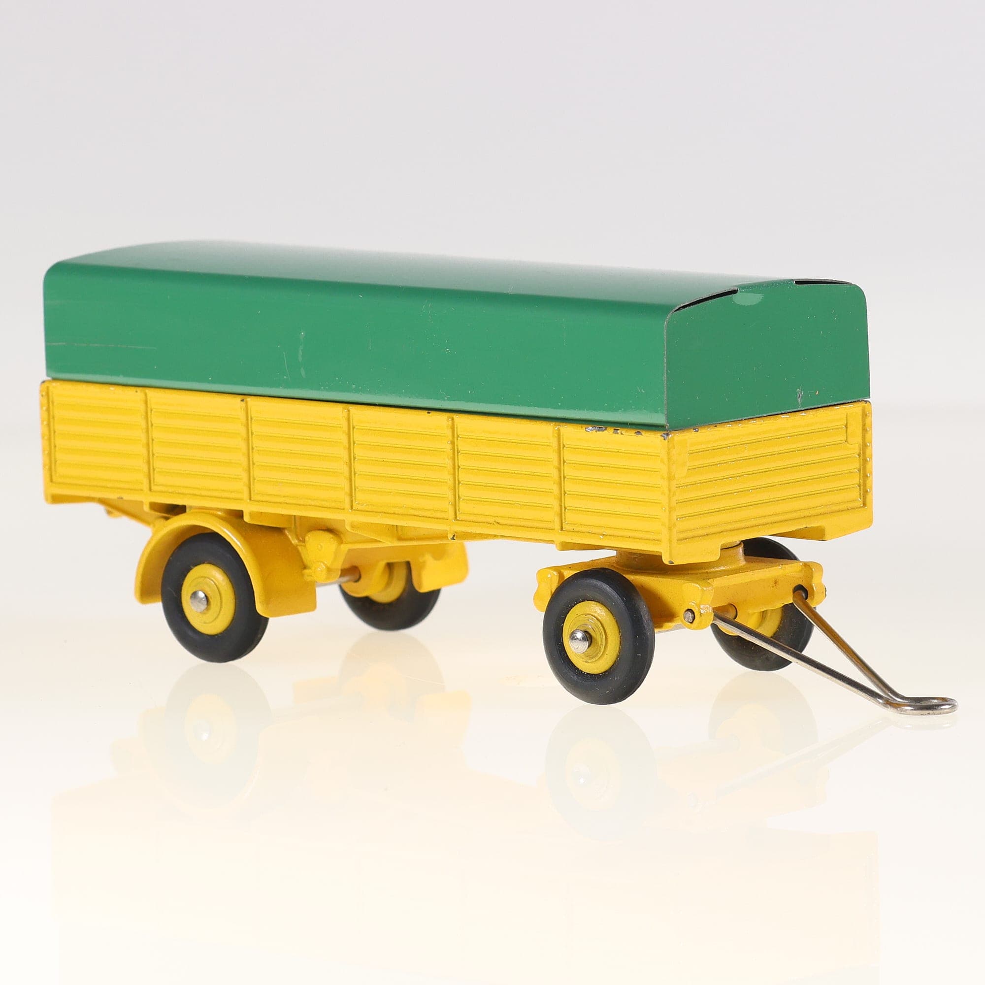 Dinky Toys 70 remorque bâchée 1/43 Jaune et vert avec boîte — miniature 11