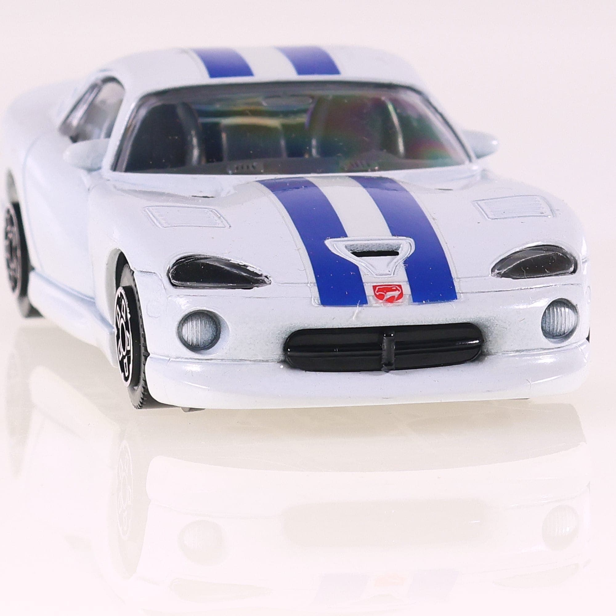 Burago Dodge viper 1/43 Blanc Grade B avec boîte — miniature 8