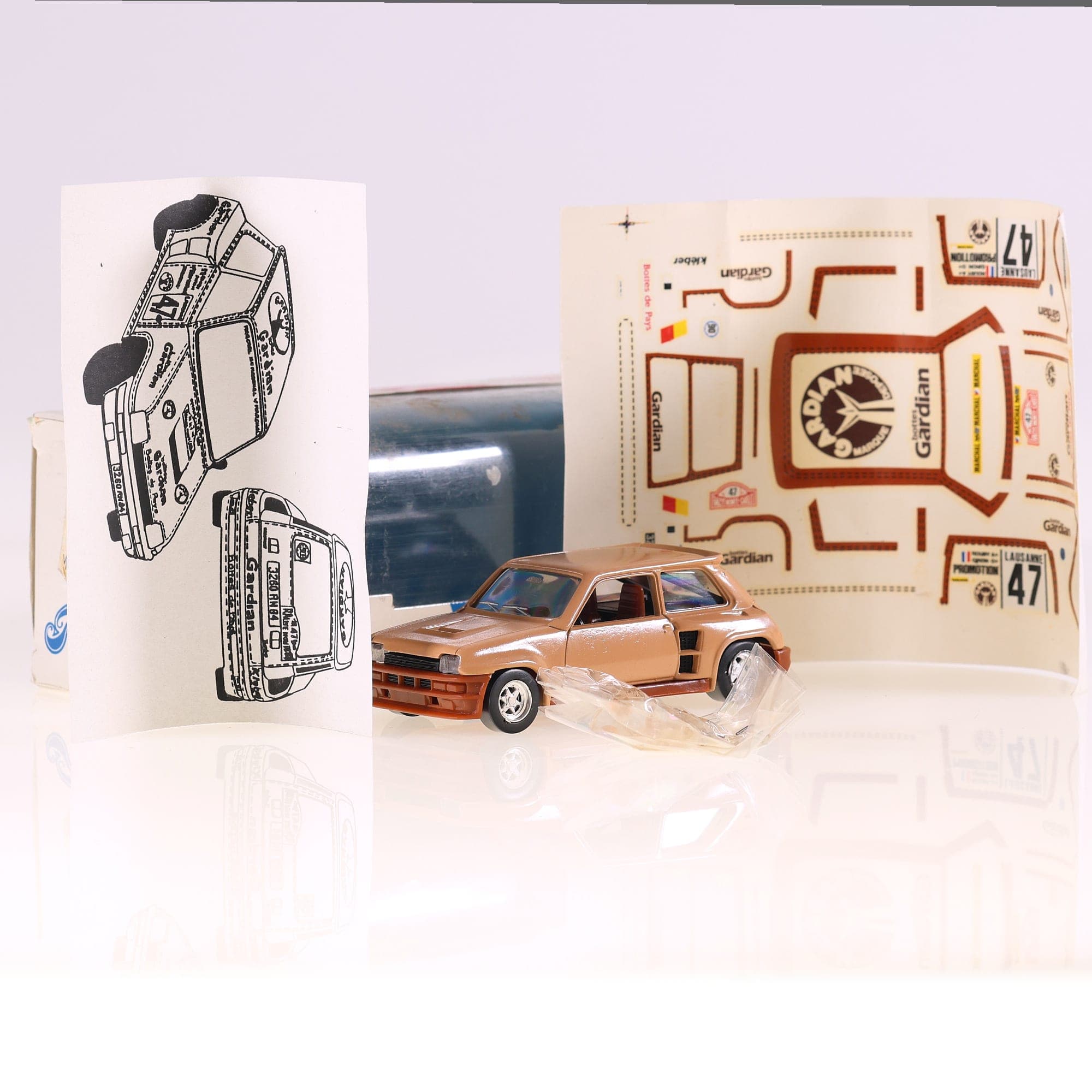 Solido 10232 Renault 5 Turbo Gardian Monte Carlo 82 #47 1/43 Beige avec boîte — photo 1