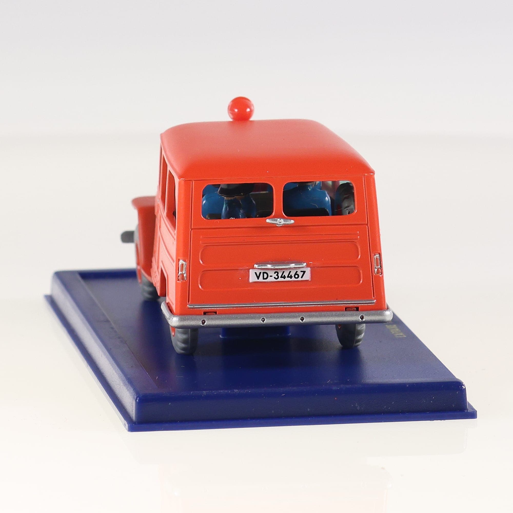Atlas Tintin 2 118 057 Willys Jeep des pompiers 1/43 Rouge avec boîte — miniature 9