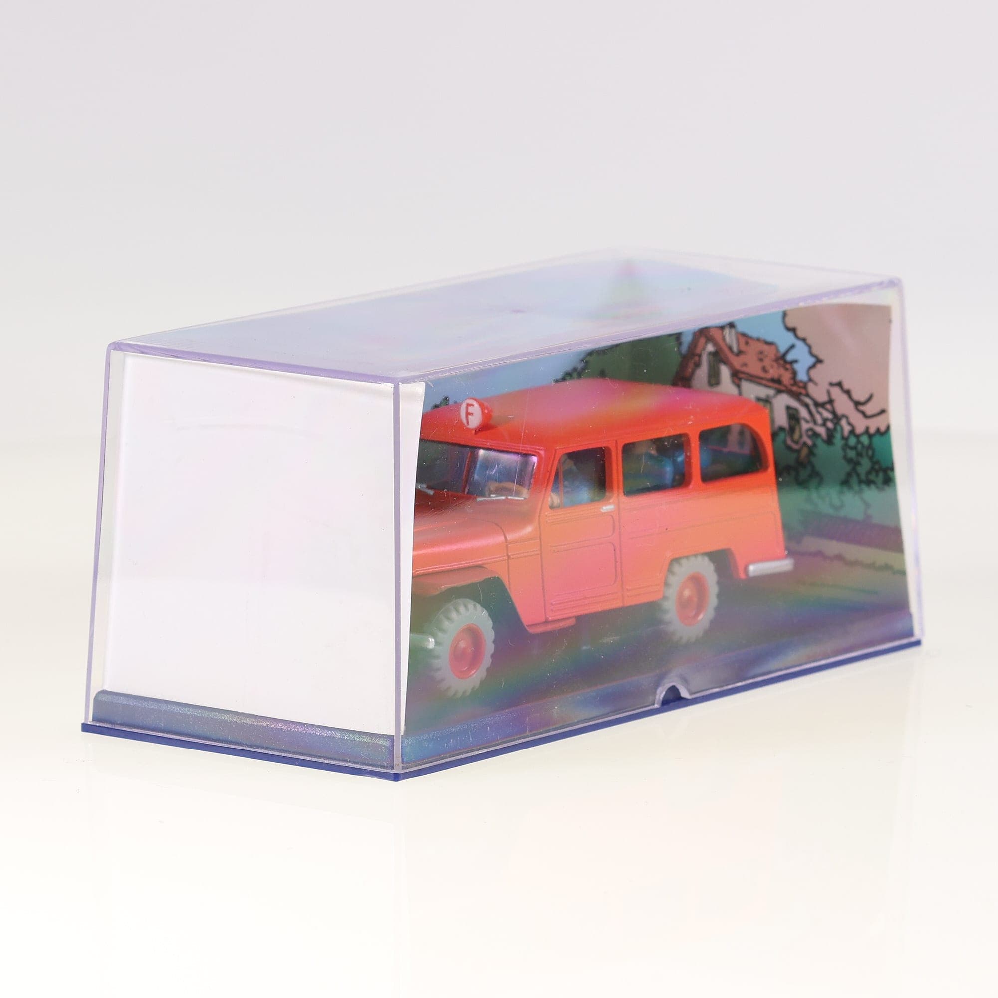 Atlas Tintin 2 118 057 Willys Jeep des pompiers 1/43 Rouge avec boîte — miniature 15