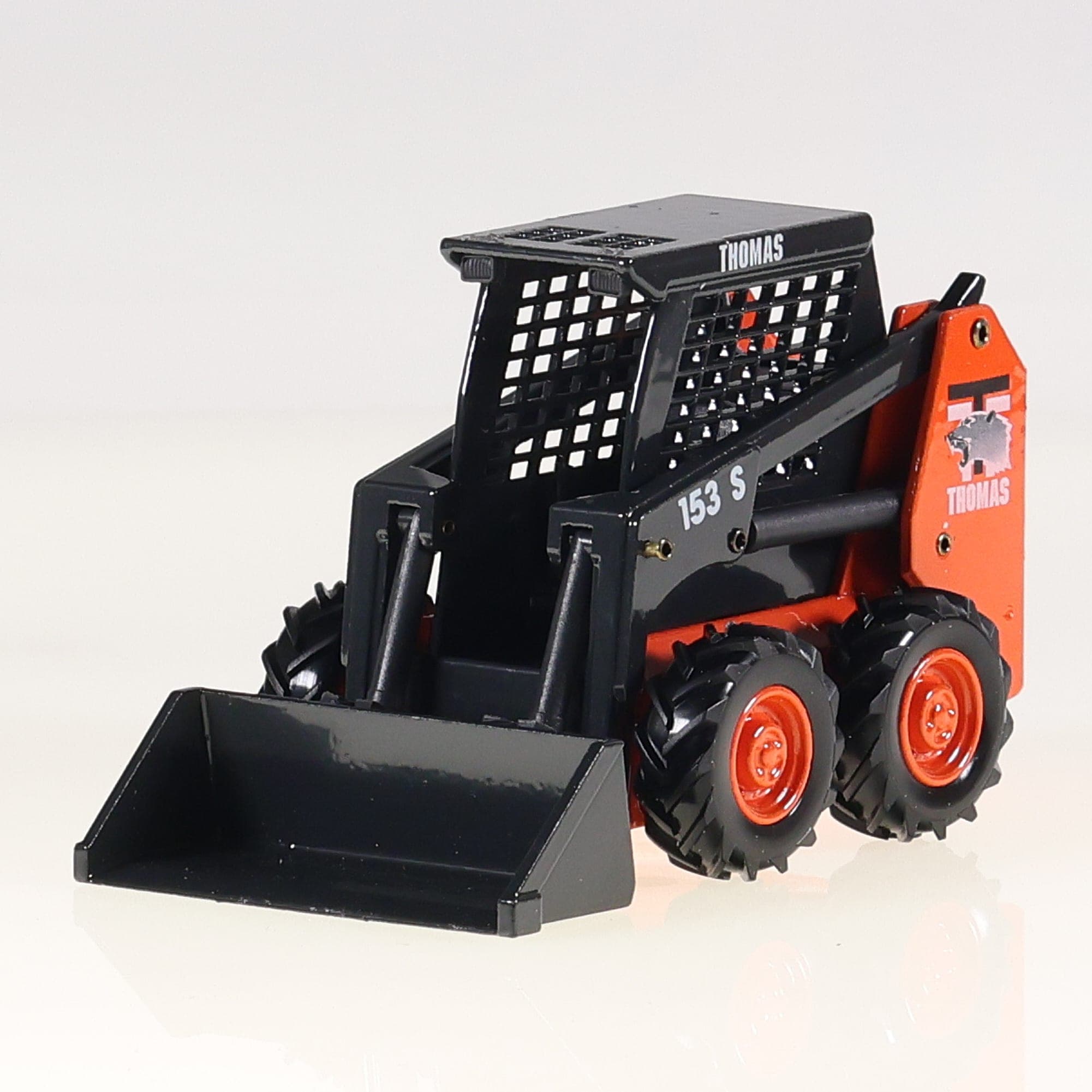 Joal 190 Thomas 153 S Skid Steer Loader 1/32 Noir et orange neuf avec boîte — miniature 13