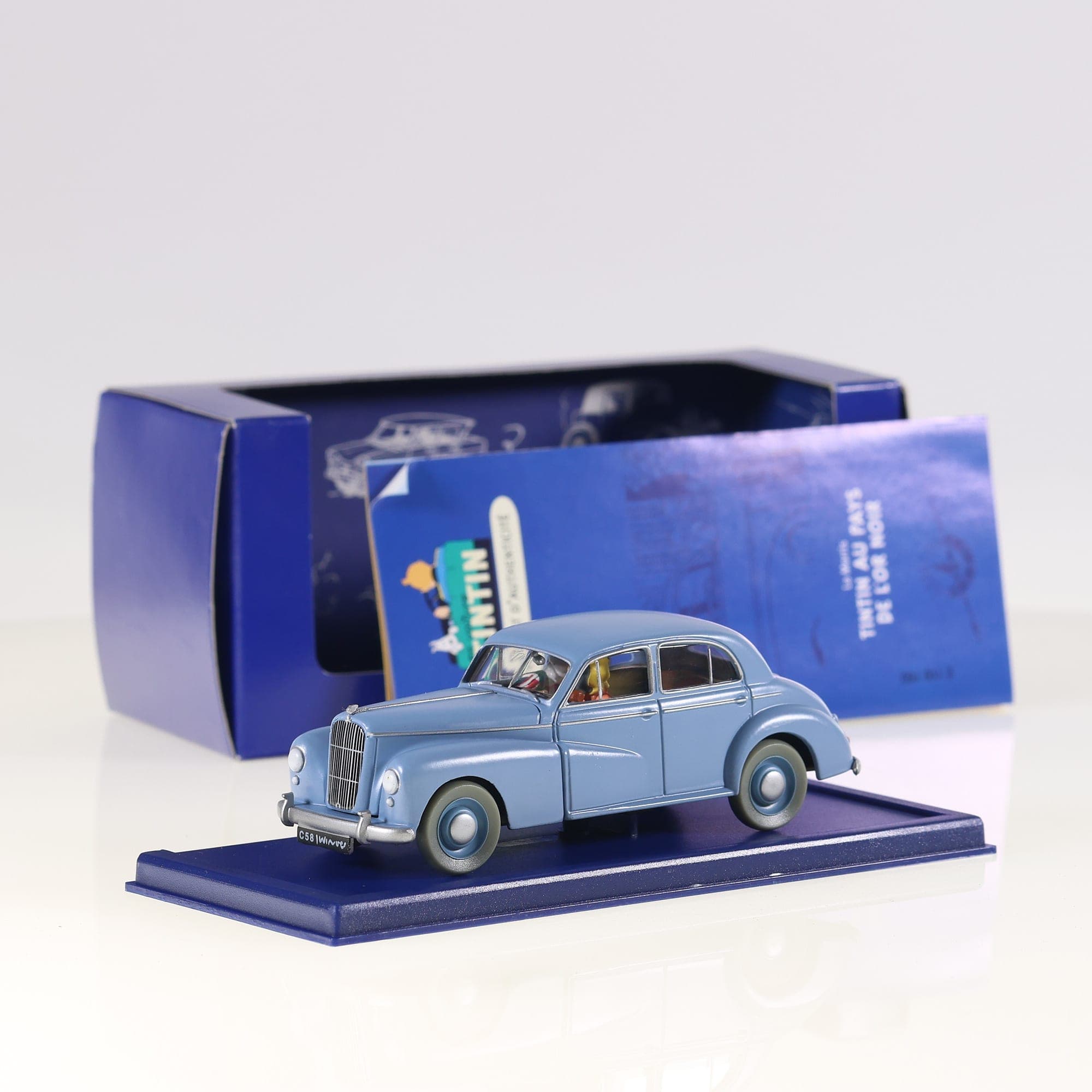 Atlas Tintin 2 118 060 Morris Six 1948  1/43 Bleu clair avec boîte