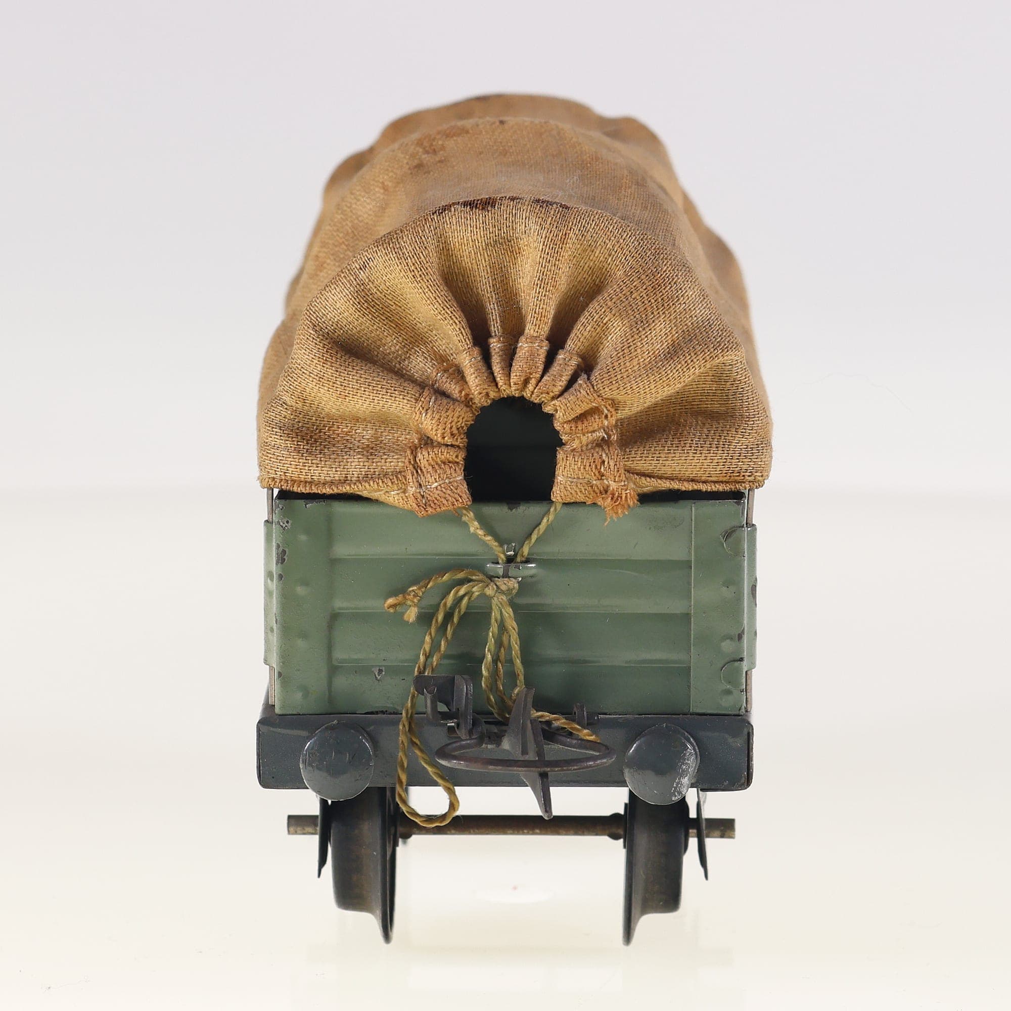Hornby EST Wagon tombereaux bâché O Vert / Gris Grade B sans boîte — miniature 8