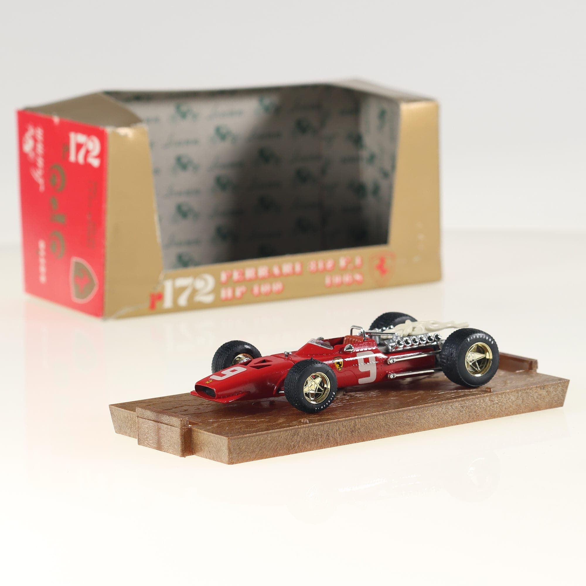 Brumm  Ferrari 312 F1 HP 400 1968 r172 #9 1/43 Rouge avec boîte — photo 1