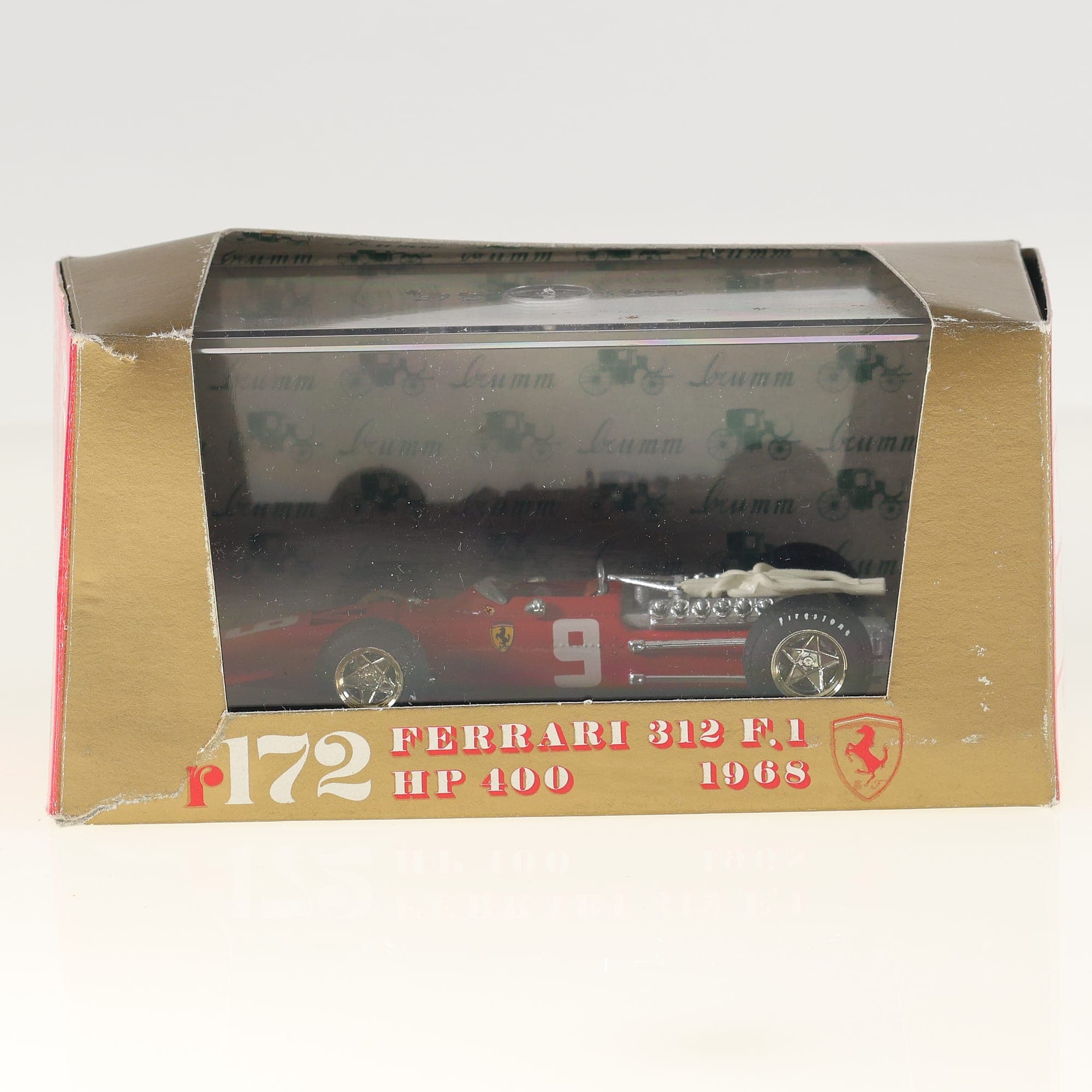 Brumm  Ferrari 312 F1 HP 400 1968 r172 #9 1/43 Rouge avec boîte — miniature 11