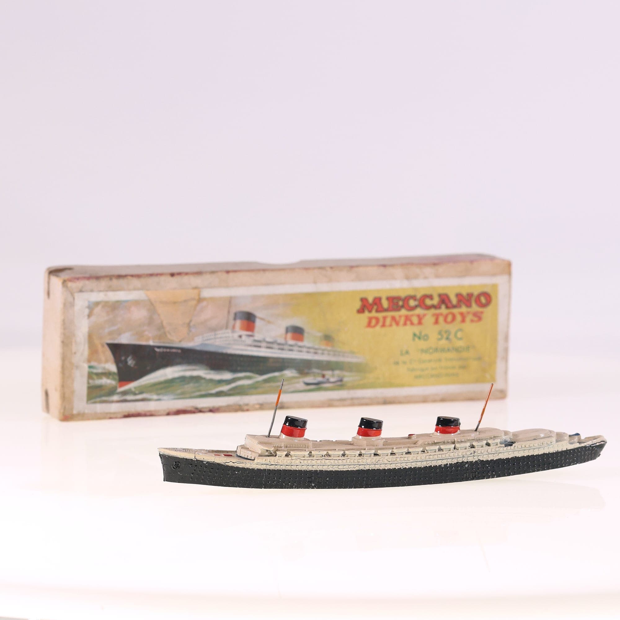 Meccano Dinky Toys F n° 52C Normandie Paquebot transatlantique 17,5 cm boite