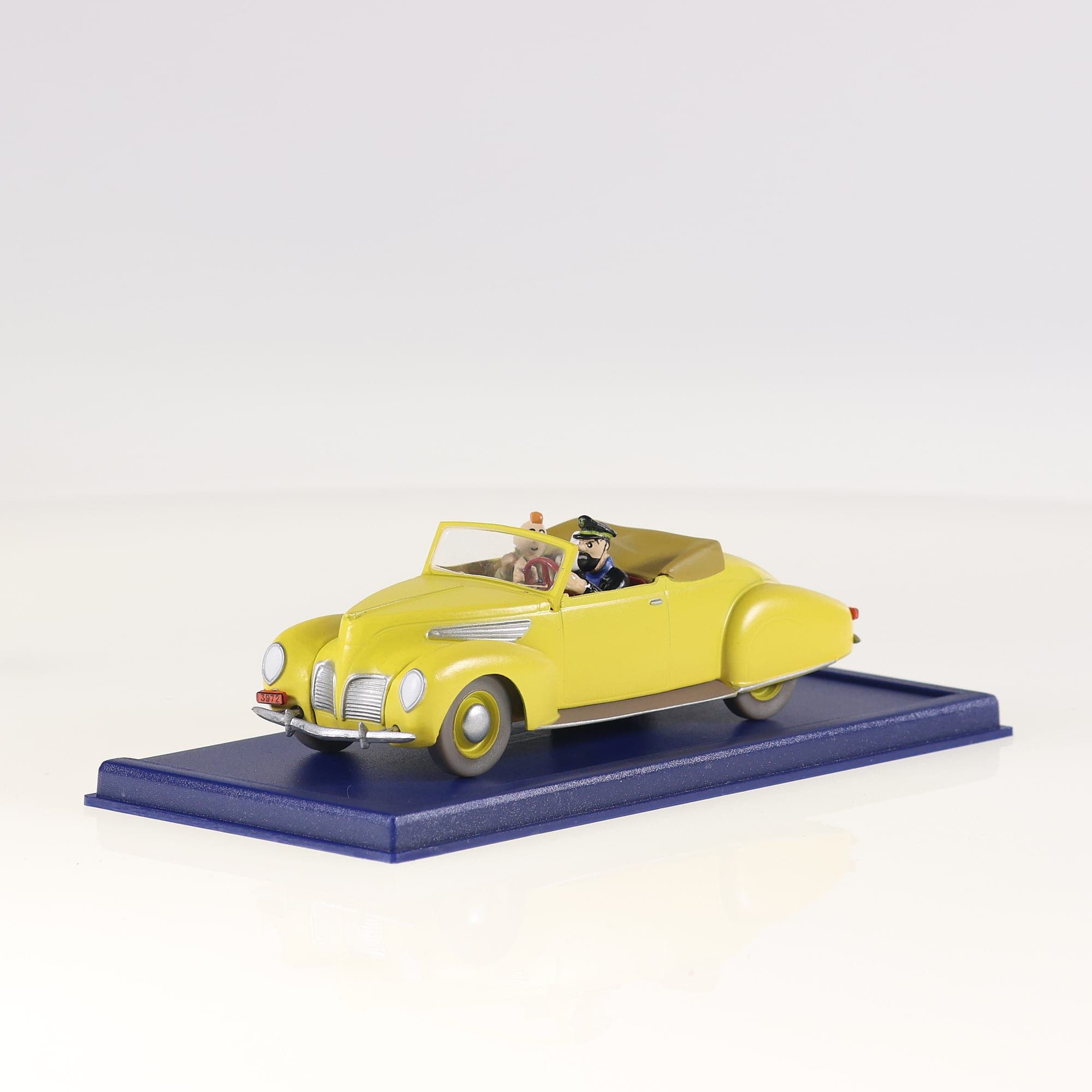 Atlas Tintin Lincoln Zephyr Cabriolet 1939 Capitaine Haddock  2 118 012 Jaune — miniature 14