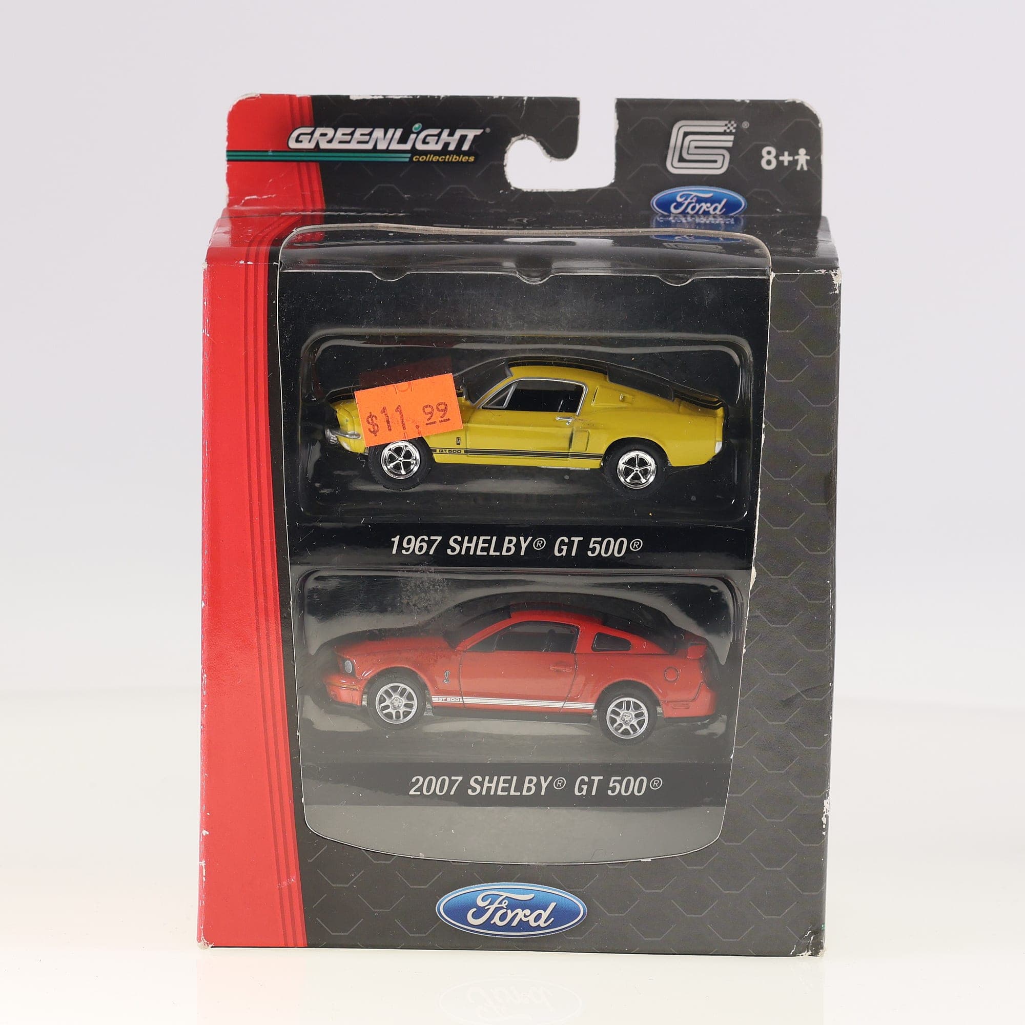Greenlight Ford Shelby GT 500 1967 & 2007 1/64 Jaune & Rouge neuf avec boîte — photo 1
