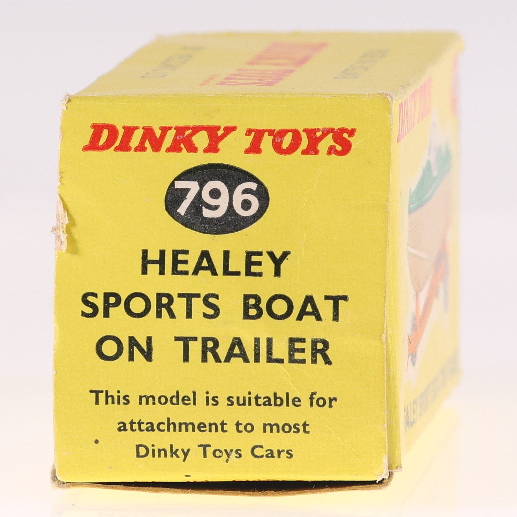Dinky Toys n° 796 Healey Sports Boat on Trailer 1/43 bateau vert avec boîte — miniature 4