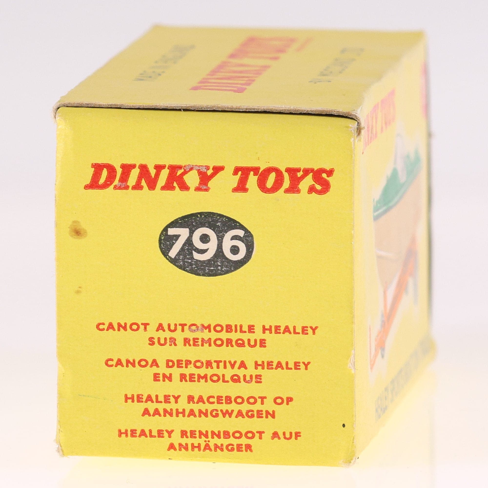 Dinky Toys n° 796 Healey Sports Boat on Trailer 1/43 bateau vert avec boîte — miniature 6
