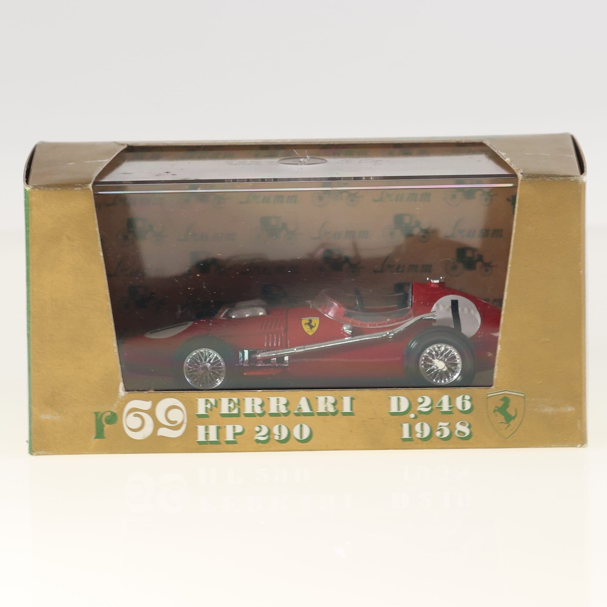 Brumm r69 Ferrari D246 HP 290 1958 #1 1/43 Rouge avec boîte — miniature 4
